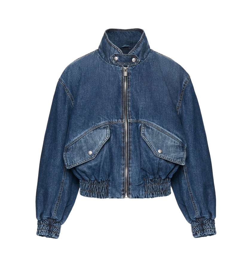 Magda Butrym o1h1sh11225 Denim Bomber Jacket in Dark Blue Size M / US 6-8 / IT 42-44 - 1 Thumbnail
