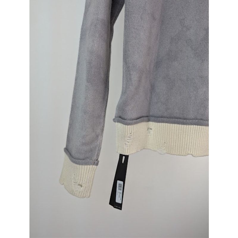 Amiri o1rshd1 Vintage Cashmere Crew Sweater in Grey Size US M / EU 48-50 / 2 - 13 Thumbnail