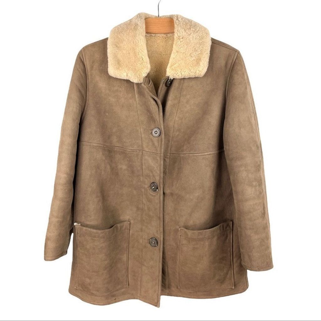 Other Gamulux Argentinian Sherpa Lined Nubuck Button-Up Coat M/L Size M / US 6-8 / IT 42-44 - 2 Thumbnail
