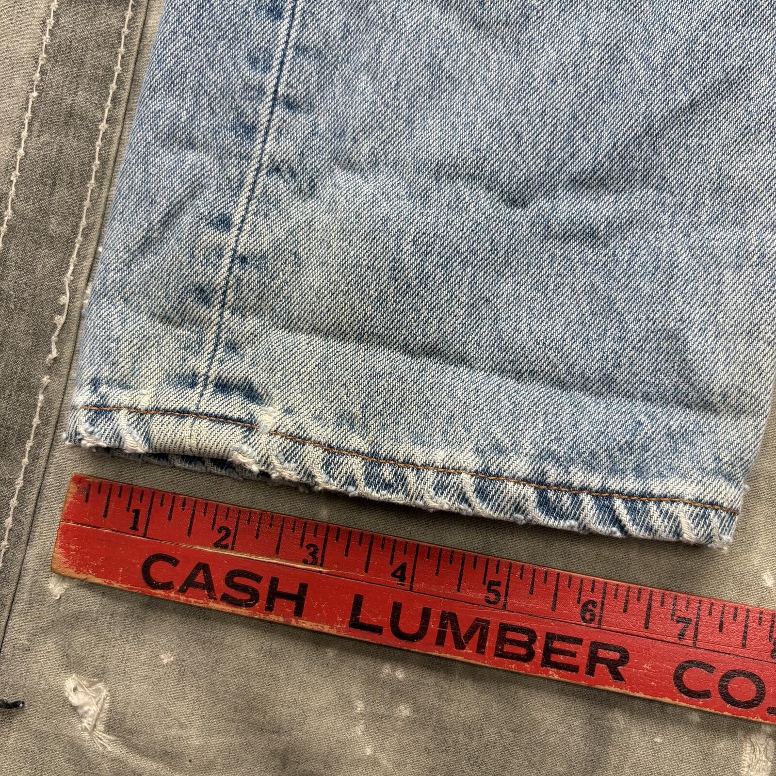 Levi's Vintage 90s Y2K 501 Levi’s Button Fly Denim Blue Jeans 31x30 Size 31" - 8 Thumbnail