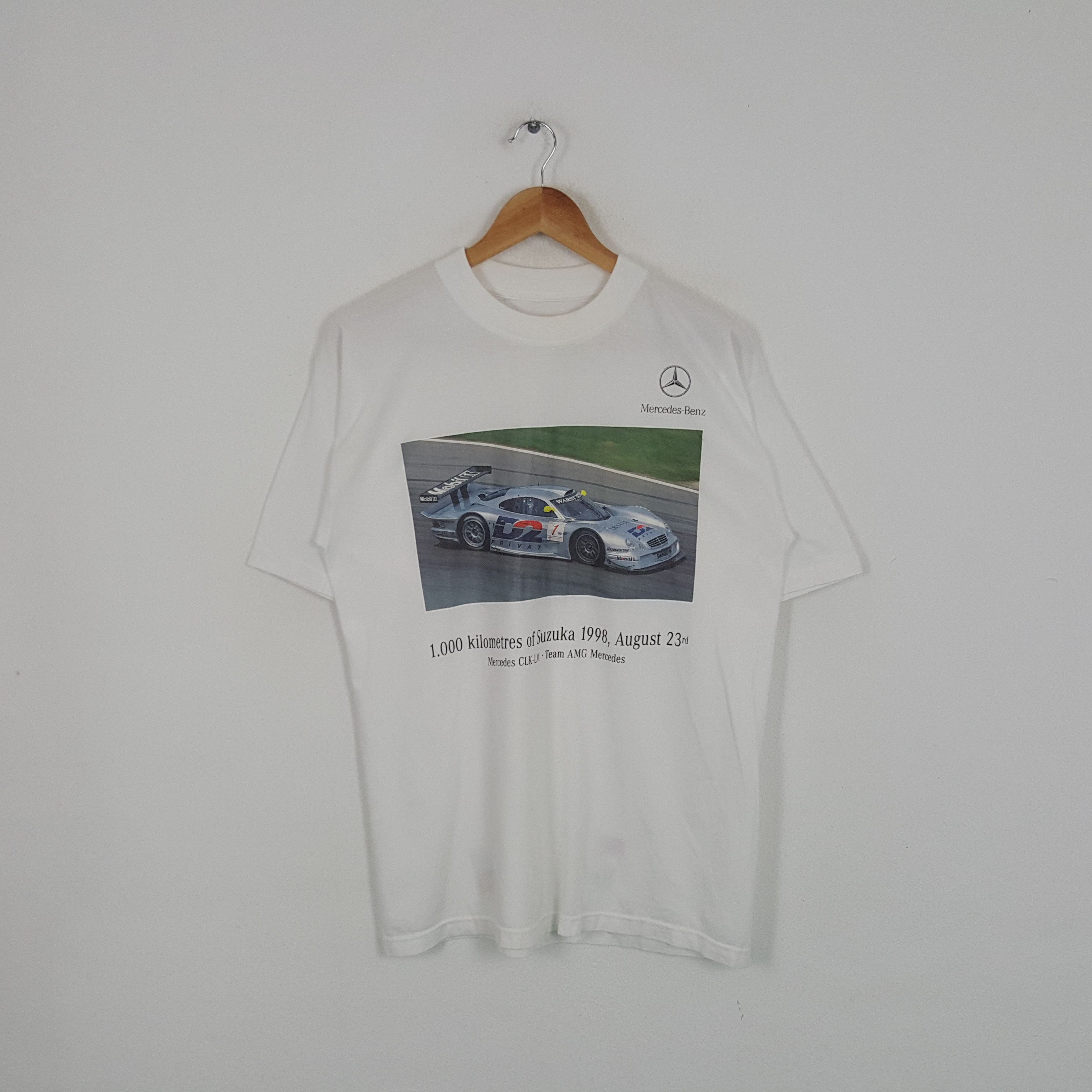Mercedes-Benz × Vintage Vintage Mercedes - Benz German Racing Team Tshirt Size US M / EU 48-50 / 2 - 1 Thumbnail