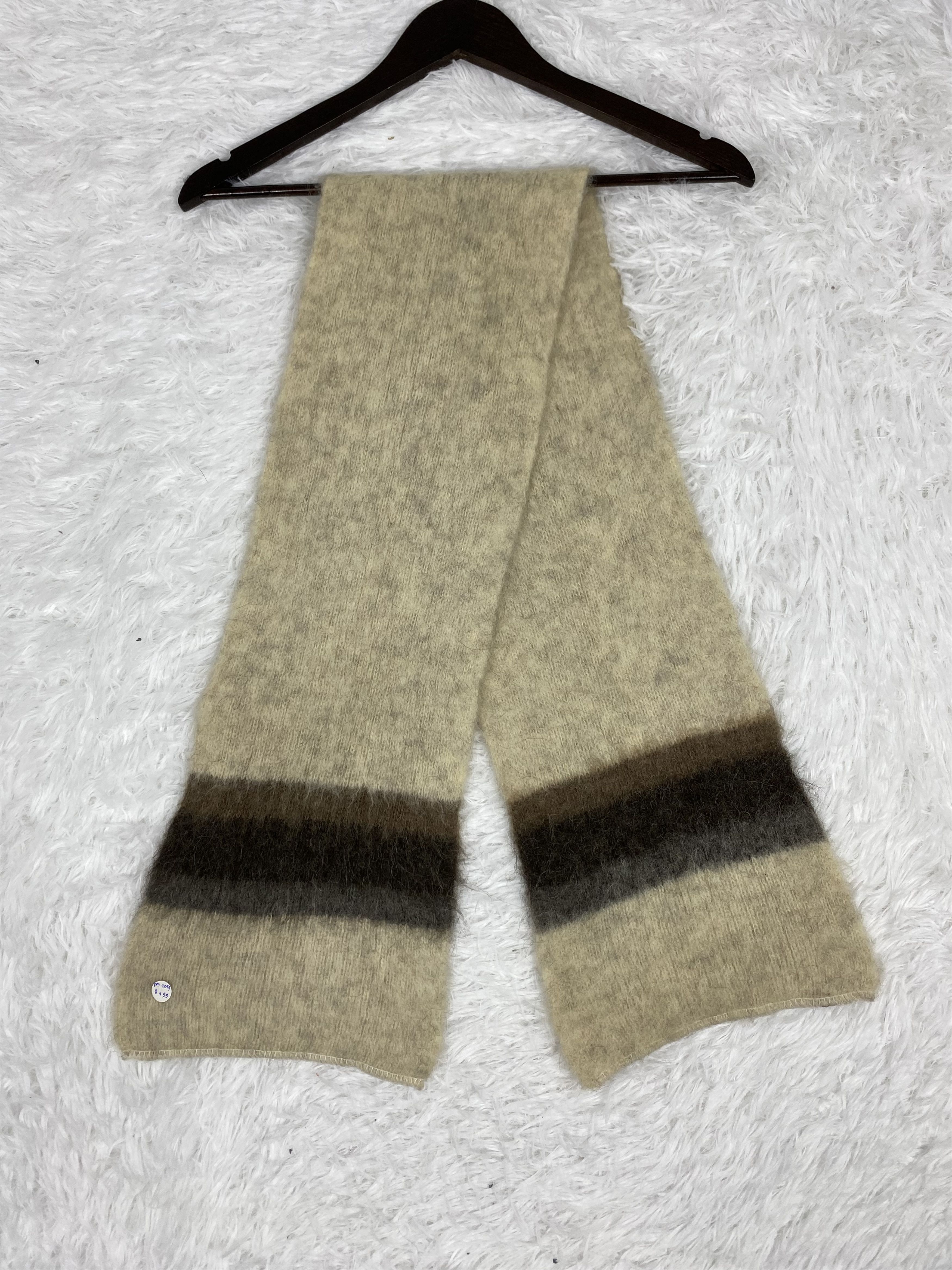 Japanese Brand Vintage Mohair Scarf / Muffler Neckwear PM0069 Size ONE SIZE - 1 Thumbnail
