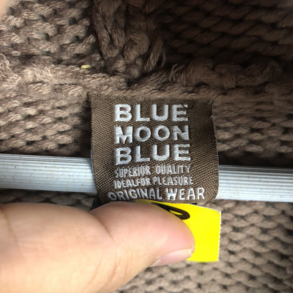 Japanese Brand Blue Moon Blue Brown Cardigan Hoodie Knitwear #A1814 Size US S / EU 44-46 / 1 - 9 Thumbnail