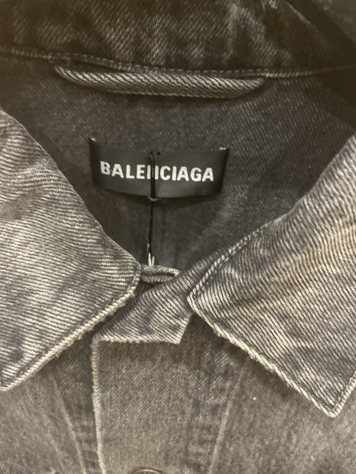 Balenciaga Japanese Organic Denim Jacket - Dark grey Size US S / EU 44-46 / 1 - 2 Thumbnail