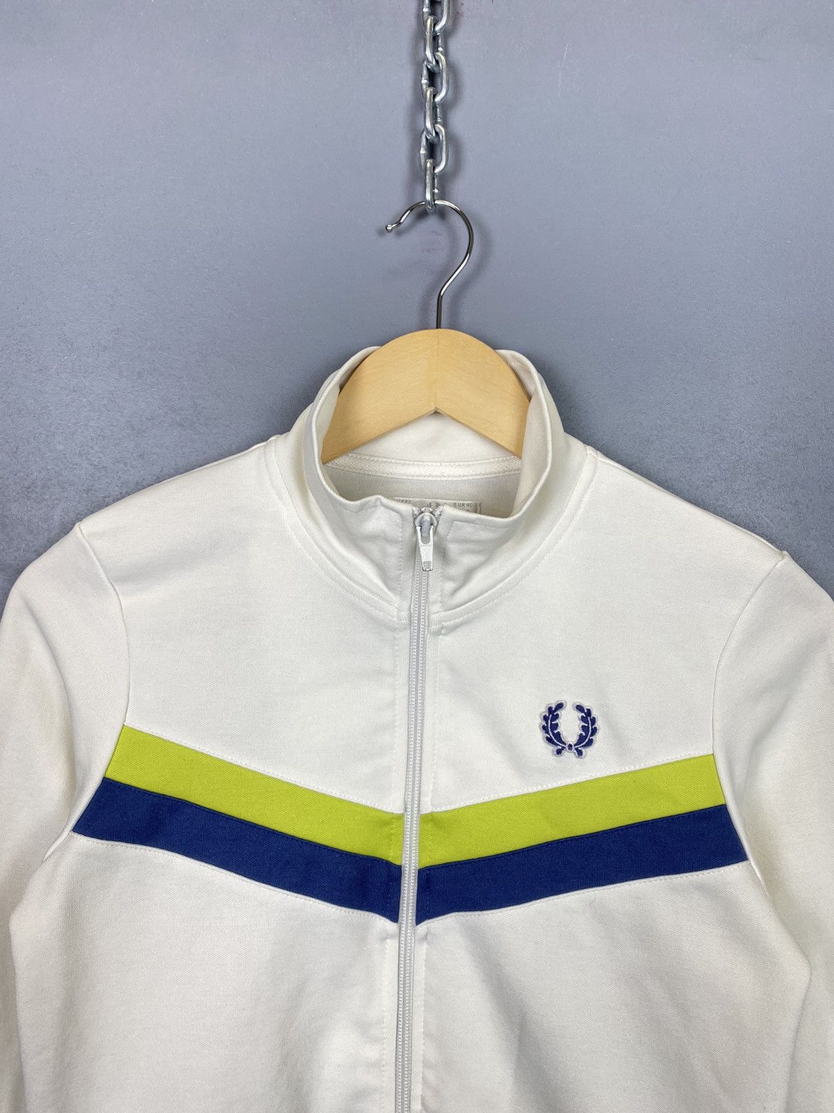 Fred Perry Rare Vintage Fred Perry Ladies Track Jacket 90’s White Top Size M / US 6-8 / IT 42-44 - 2 Thumbnail