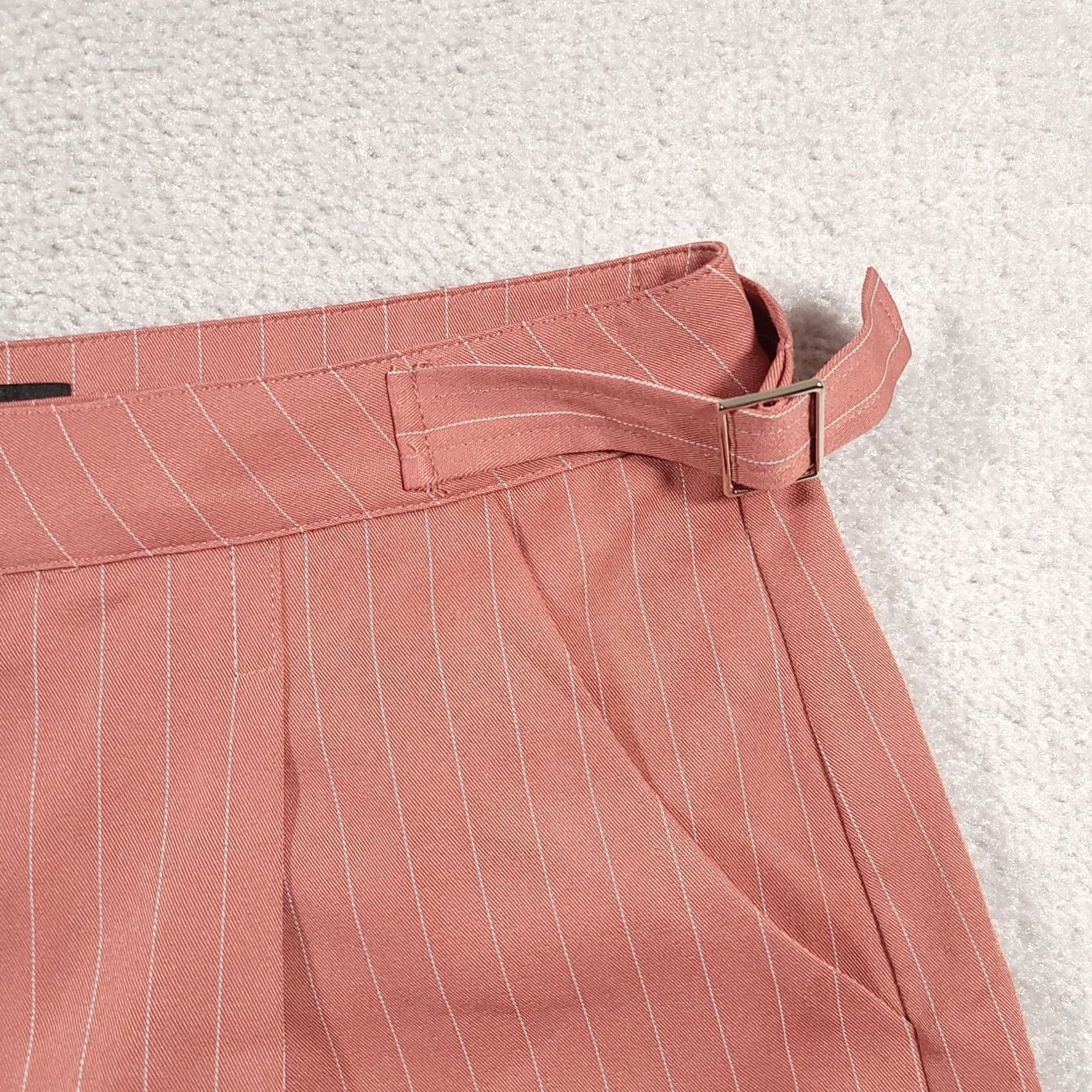 Forever 21 Forever 21 Shorts Women's Large Pink Mauve Pin Stripe Classy 2" Inseam Pleated Size 36" / US 14 / IT 50 - 3 Thumbnail