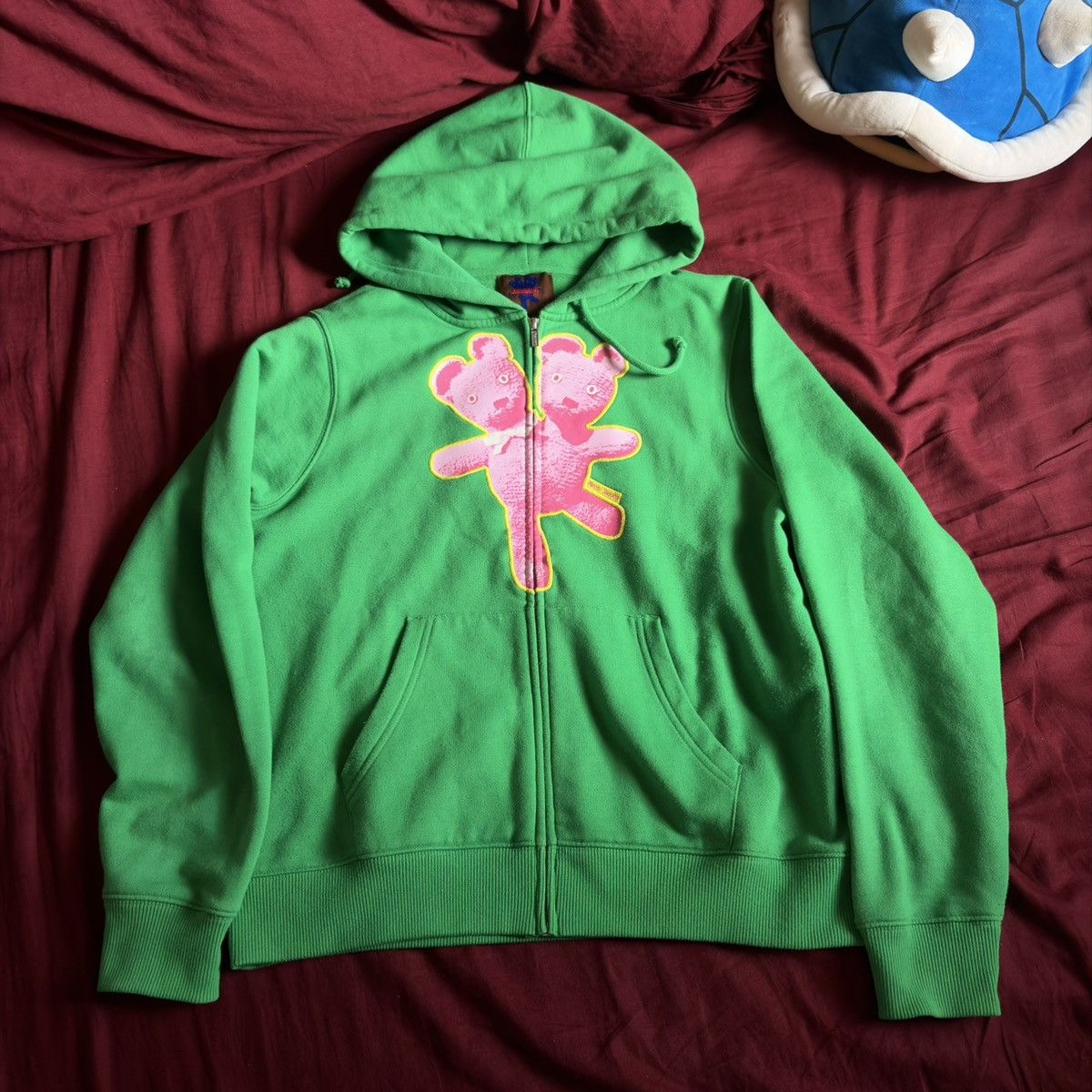 Heaven by Marc Jacobs Green/Pink Bear Zip Up | Grailed