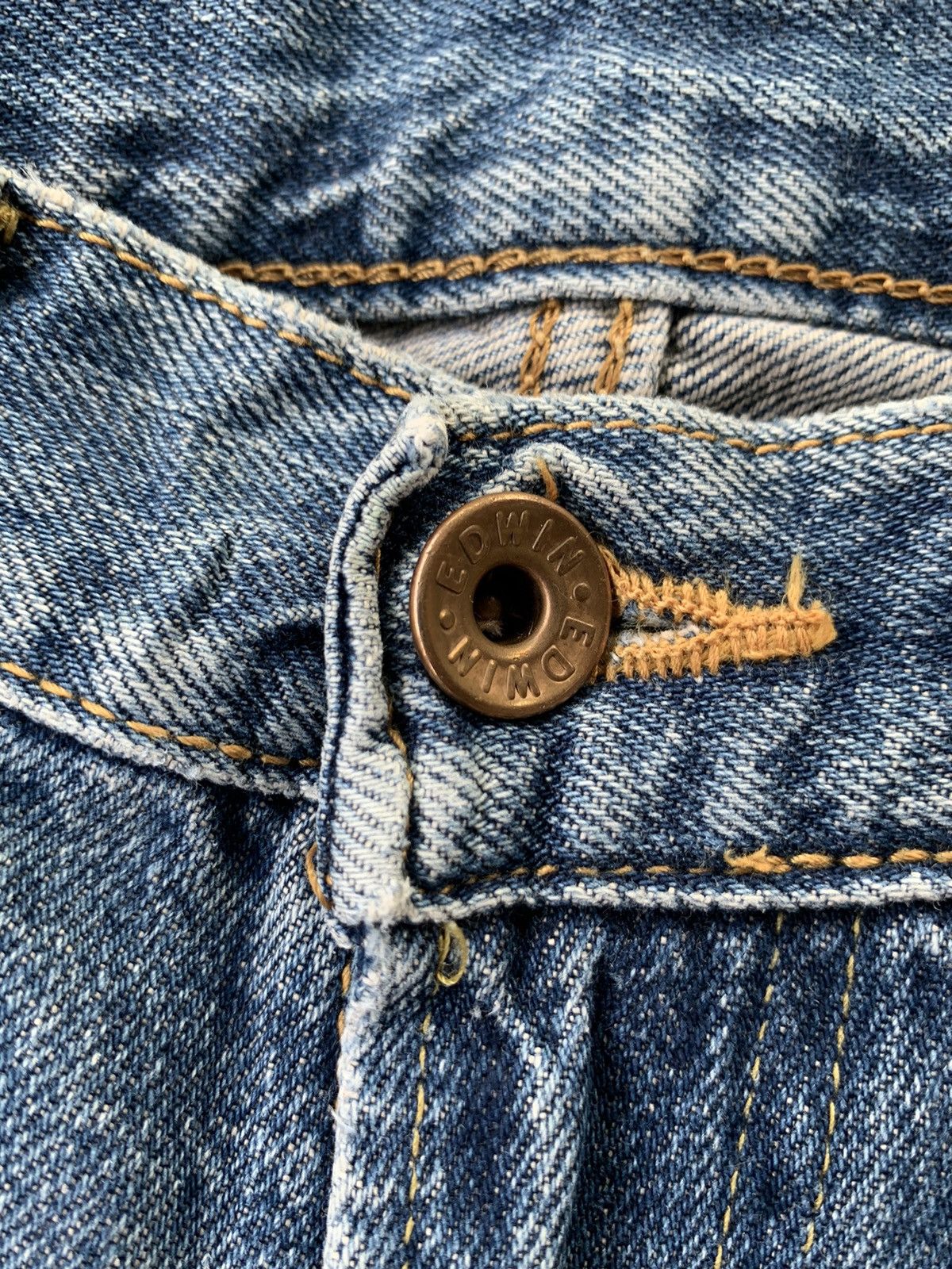 Edwin × Vintage Vintage Edwin Baggy Selvedge Distressed Denim Size US 28 / EU 44 - 6 Thumbnail