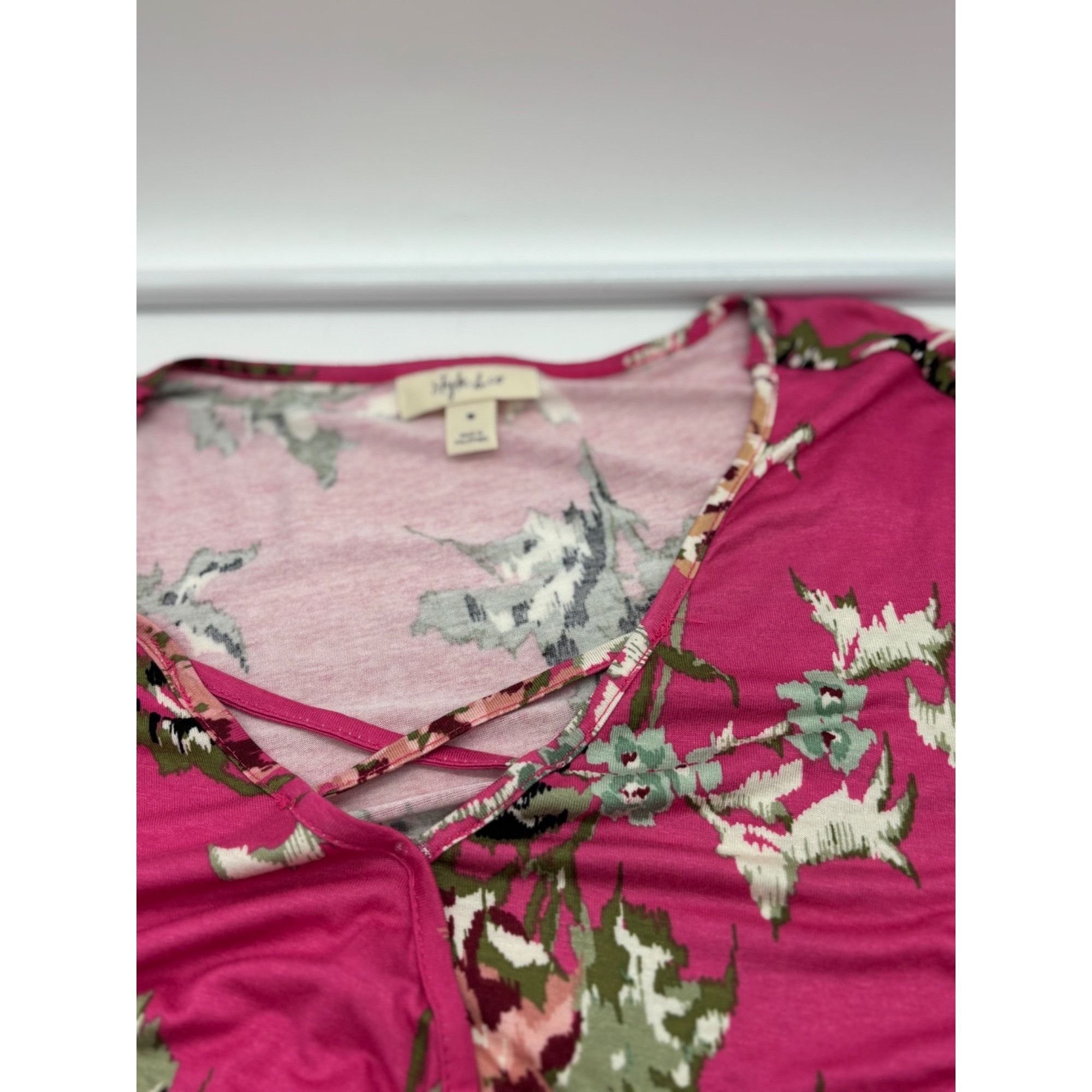 Other Style & Co Floral-Print Smocked Surplice Top, Pink Vintage Size M / US 6-8 / IT 42-44 - 7 Thumbnail