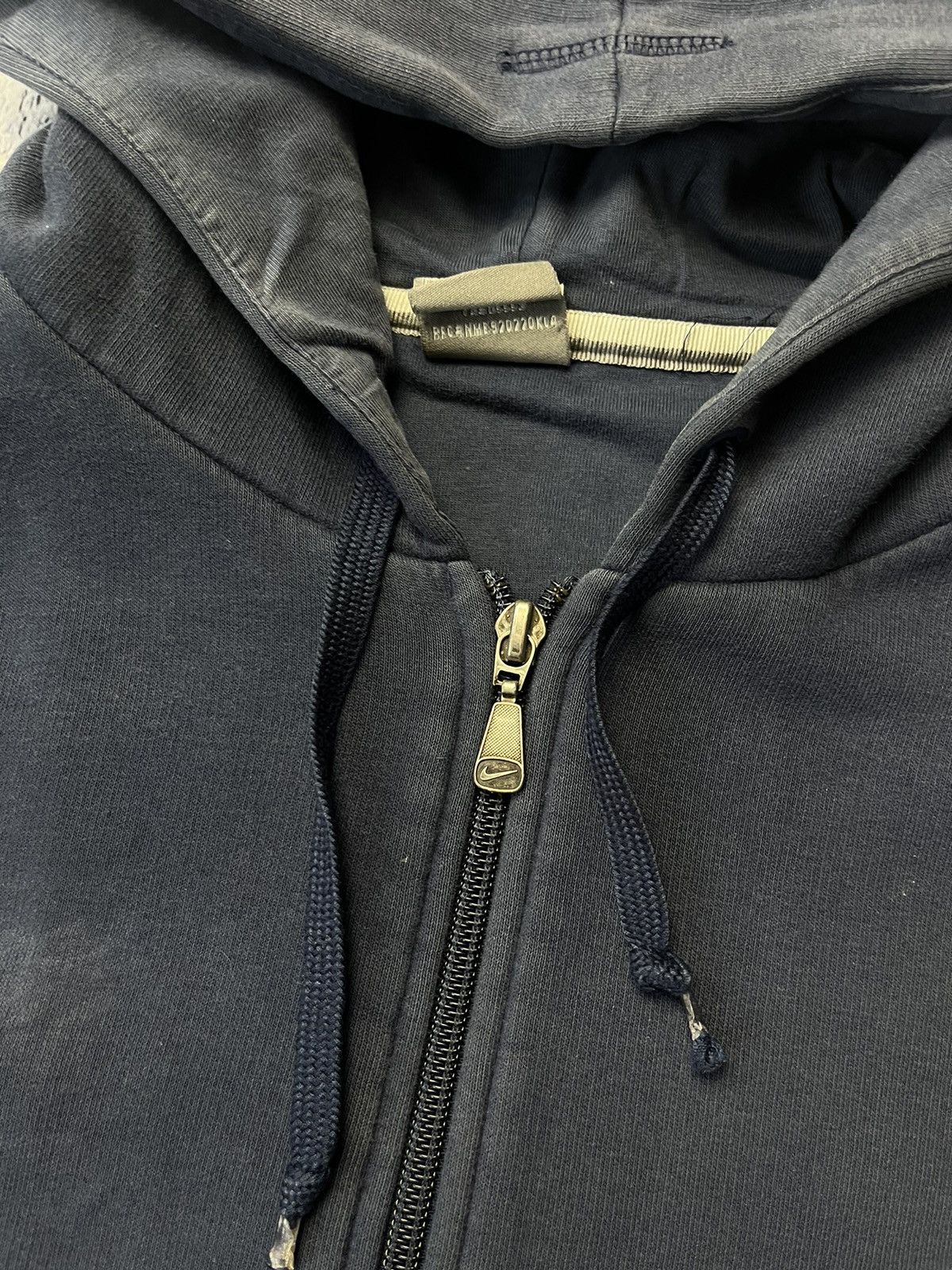 Nike Vintage Nike Distressed Zip Up Hoodie Swoosh Drill Size US L / EU 52-54 / 3 - 17 Thumbnail