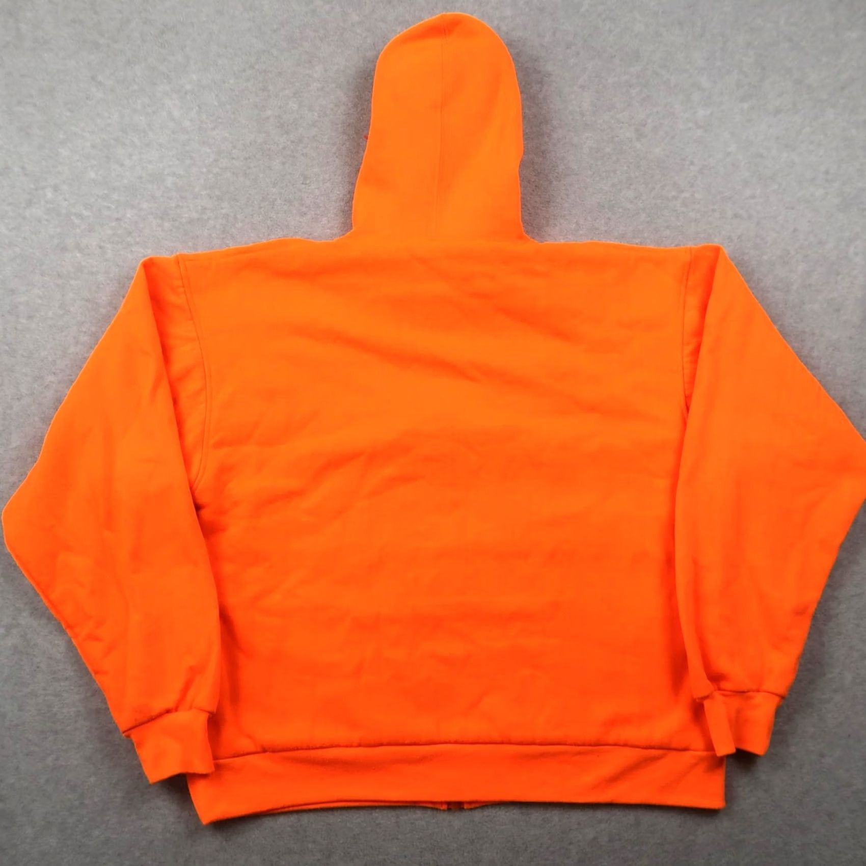 Vintage Vintage 90s Thermal Lined Zip Up Hoodie Orange Adult XL XLarge Nike? Size US XL / EU 56 / 4 - 2 Thumbnail