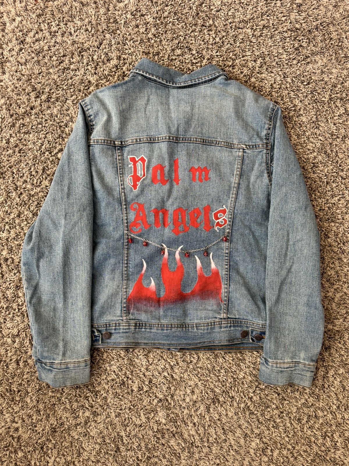 Other Custom Palm Angels Jean Jacket Size S / US 4 / IT 40 - 1 Thumbnail