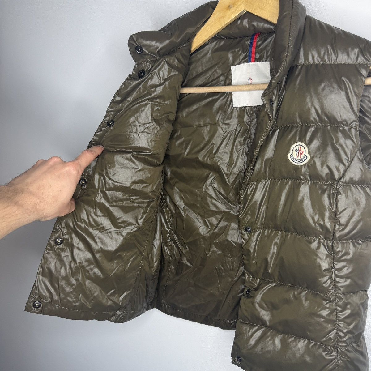 Moncler Moncler Khaki Green Liane Down Quilted Gilet Vest Size S / US 4 / IT 40 - 10 Thumbnail
