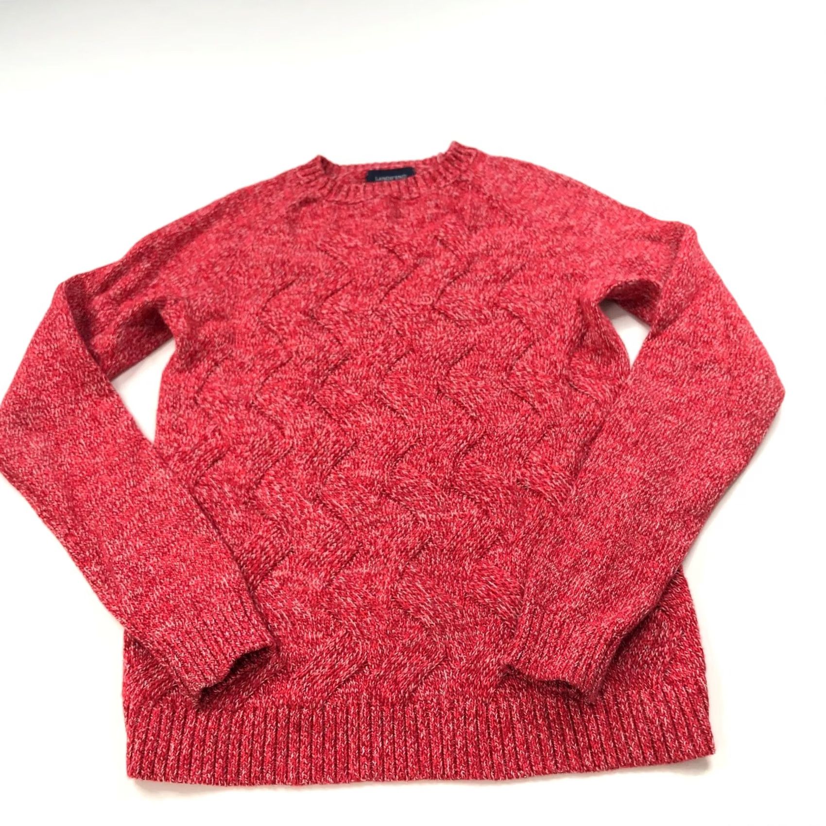 Lands' End VINTAGE Lands End Drifter Medium Cable Knit Fisherman Women's Pullover Sweater Red MINT Size M / US 6-8 / IT 42-44 - 2 Thumbnail