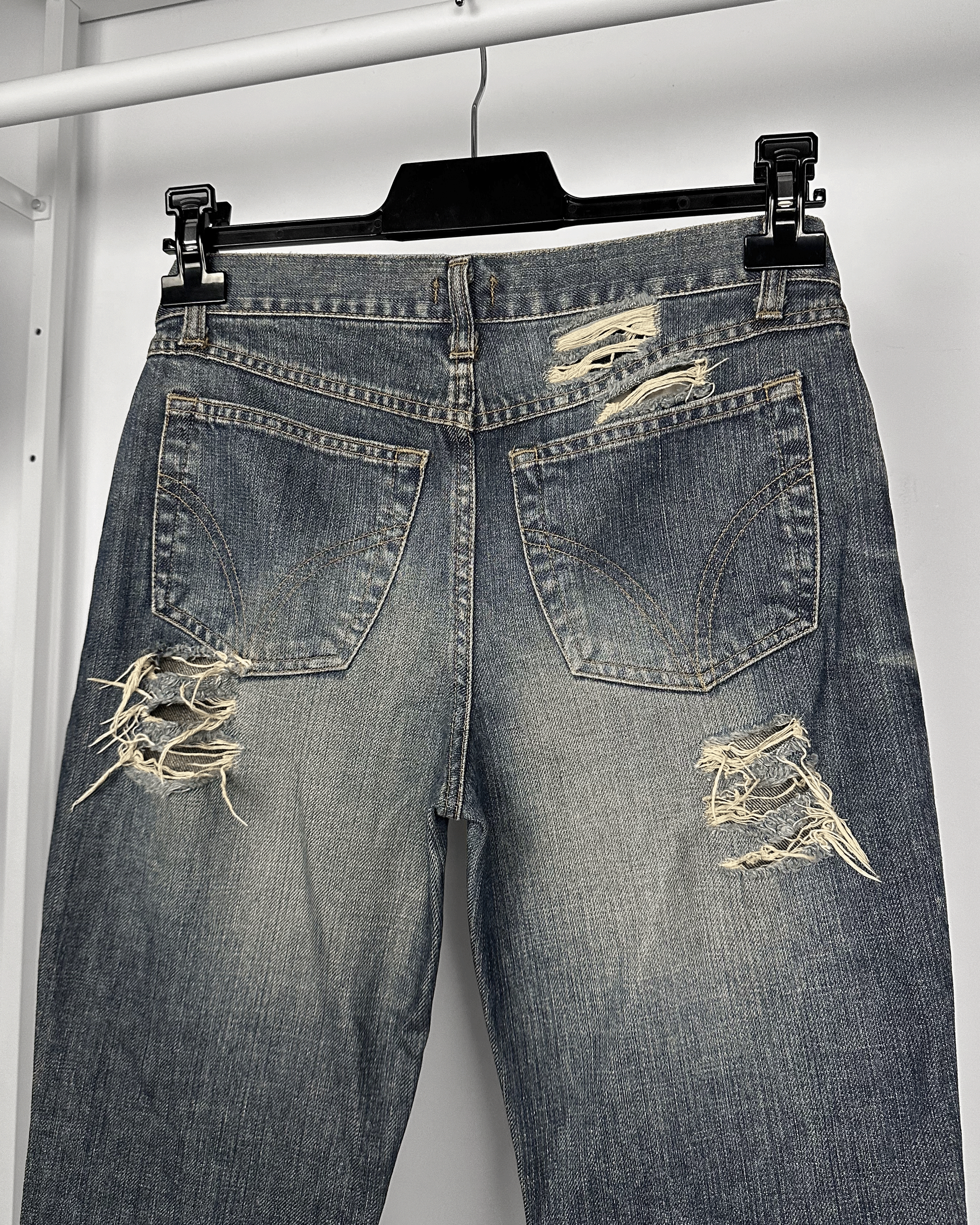Dolce & Gabbana Dolce&Gabbana Vintage Distressed Flared Jeans Size US 27 - 6 Thumbnail