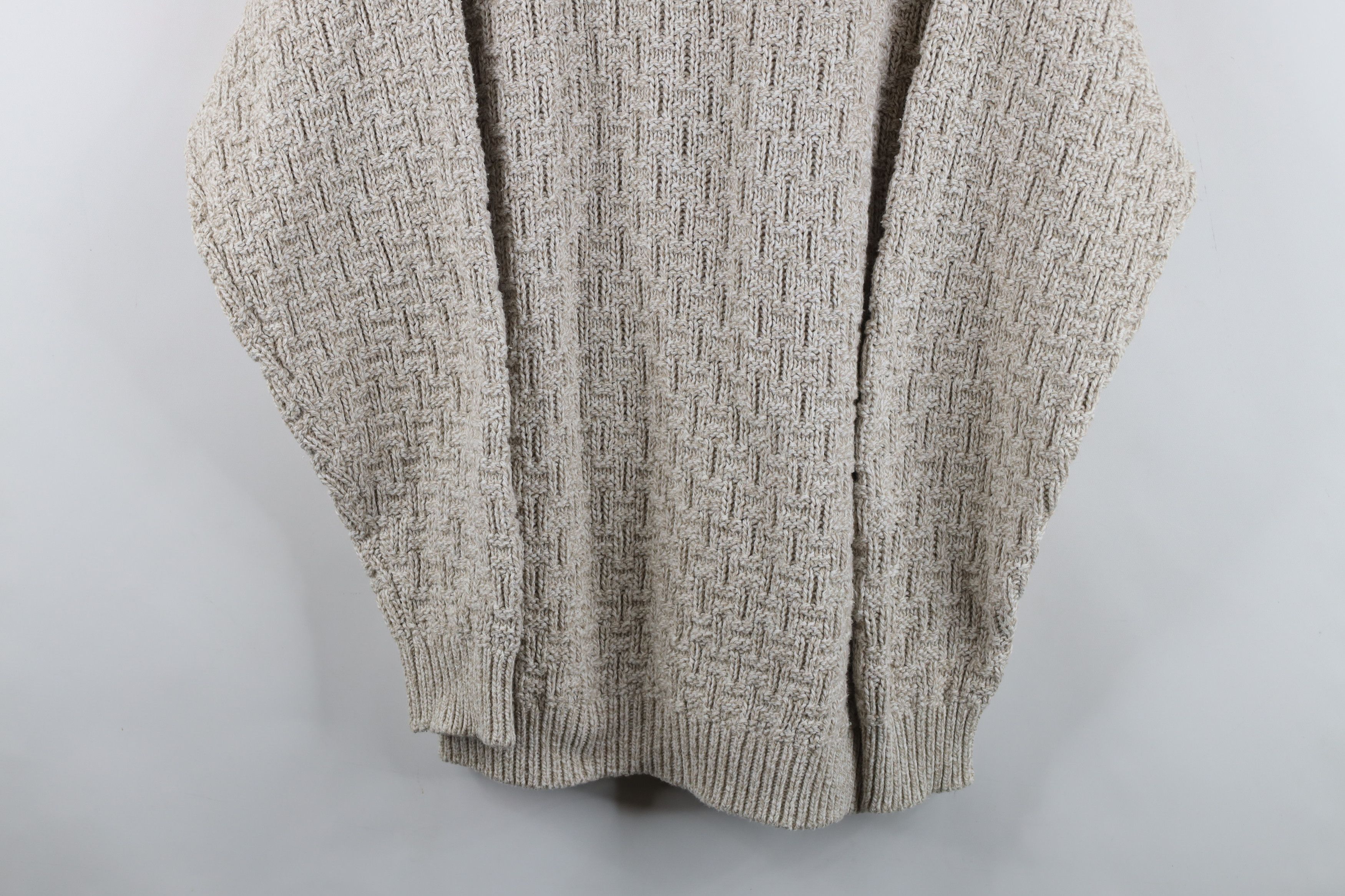Eddie Bauer Vintage 90s Eddie Bauer Cross Weave Knit Sweater Beige USA Size US M / EU 48-50 / 2 - 3 Thumbnail