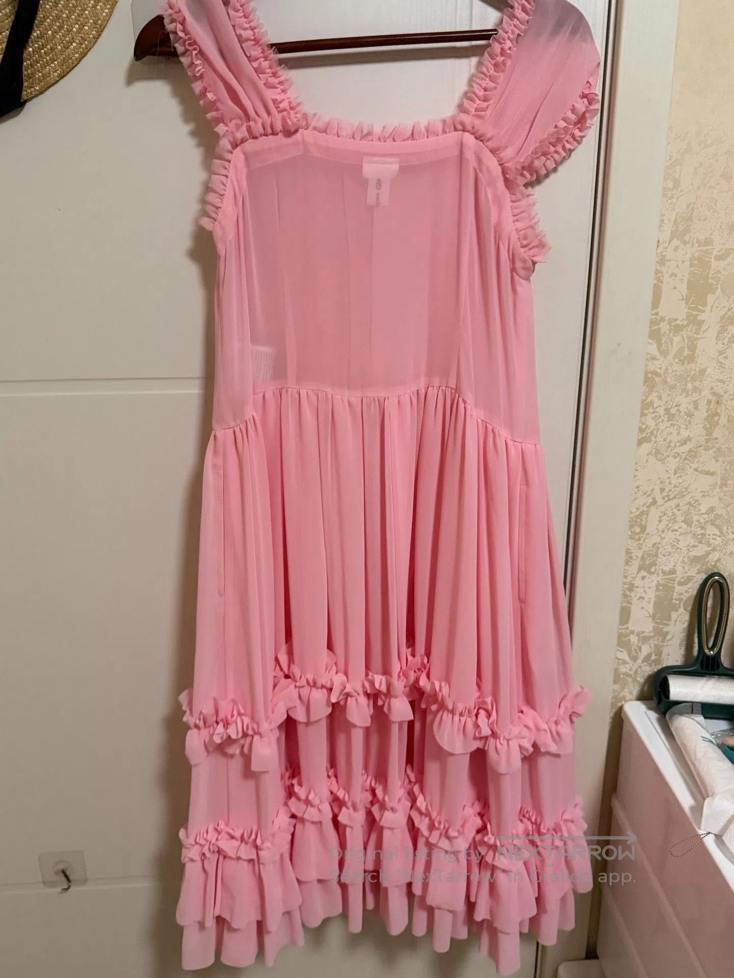 Comme des Garcons Girl CDG Girl 22SS Pink Ruffled Spaghetti Dress. Size S / US 4 / IT 40 - 4 Thumbnail