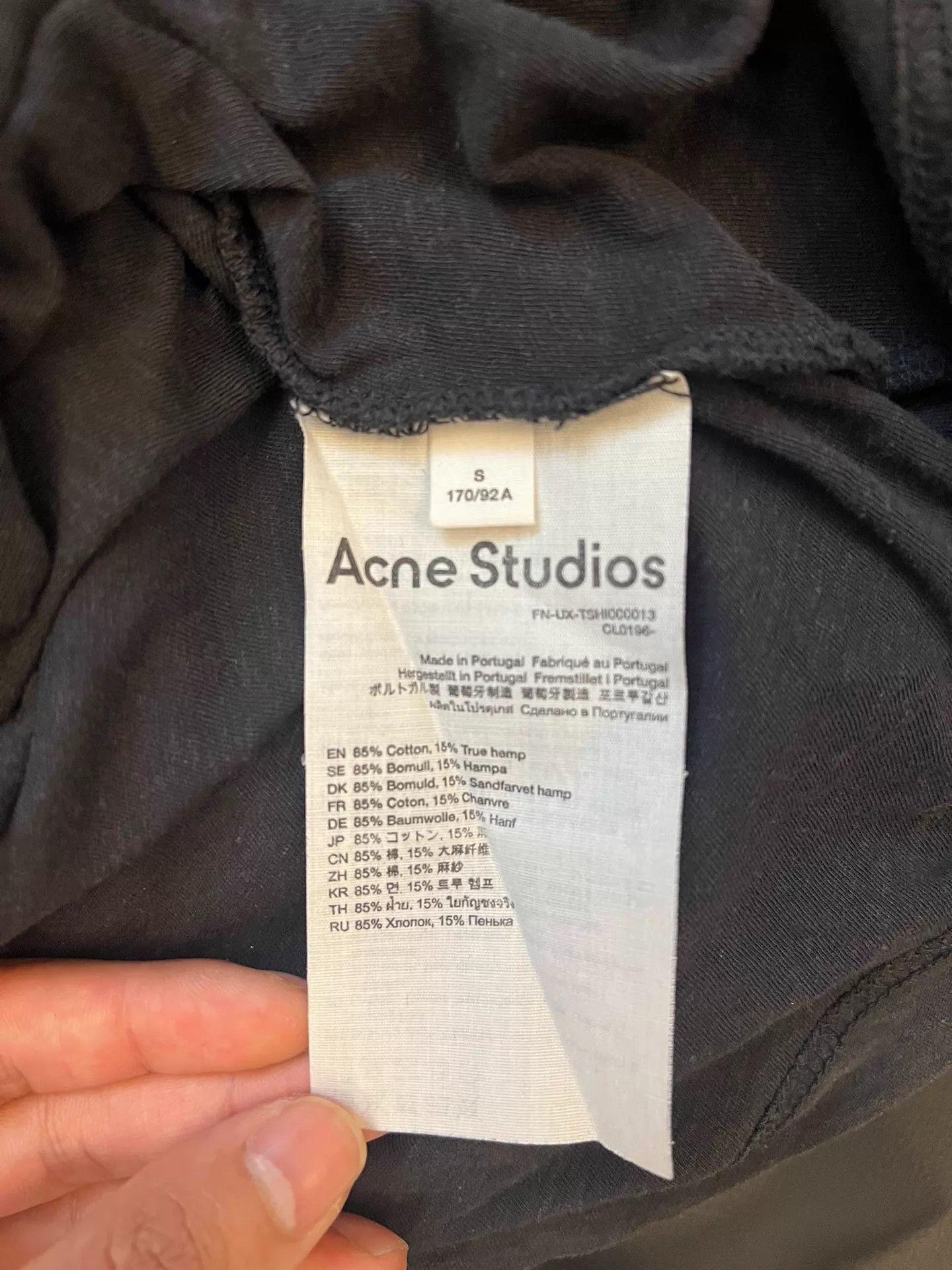 Acne Studios Acne 1996 Unisex Letter Print Faded Black S Tee Size US S / EU 44-46 / 1 - 4 Thumbnail