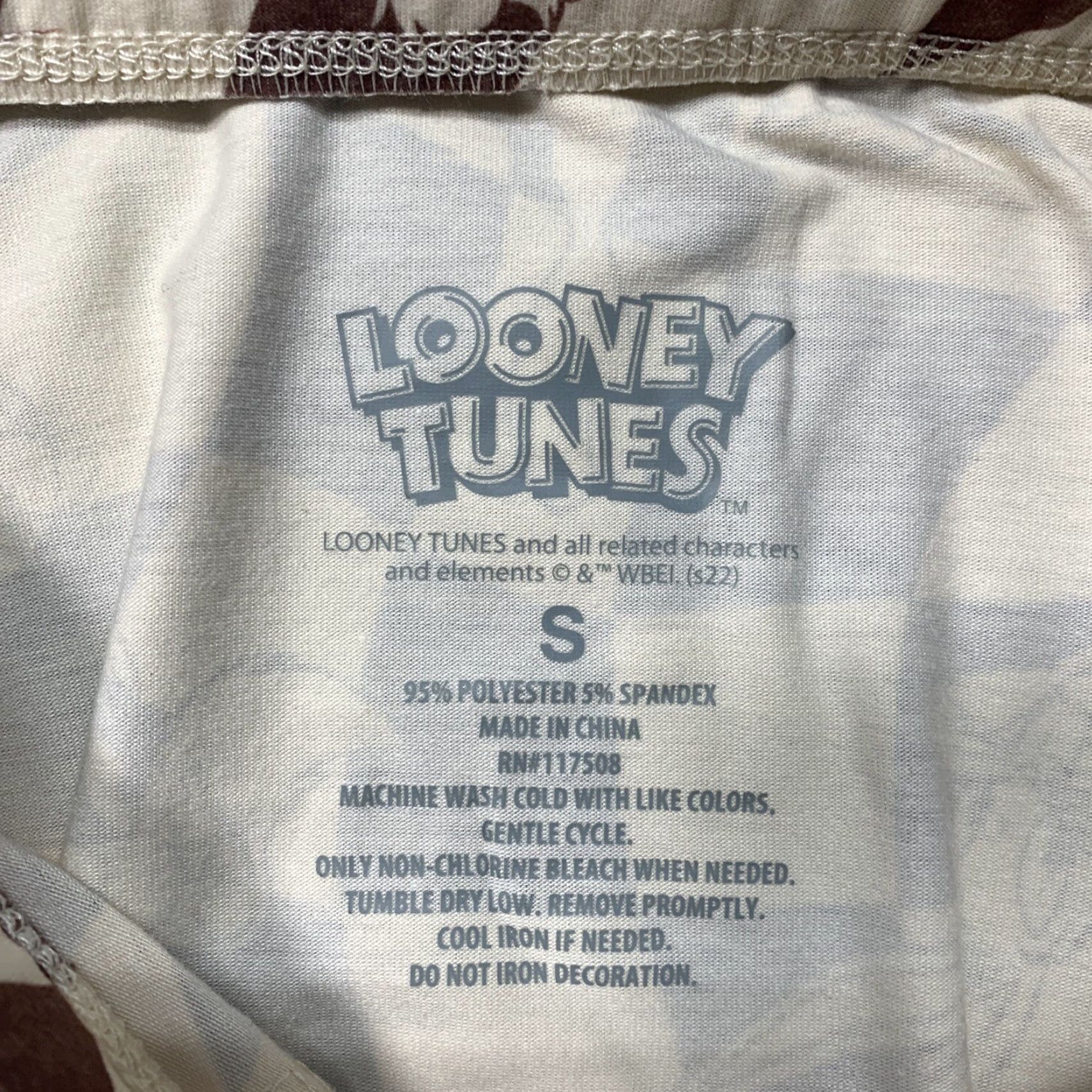 Vintage Looney Tunes Mini Skirt Skirt S Brown Cream Bugs Daffy Sylvester Tweety Taz NWT Menus: Women Size 28" / US 6 / IT 42 - 5 Thumbnail