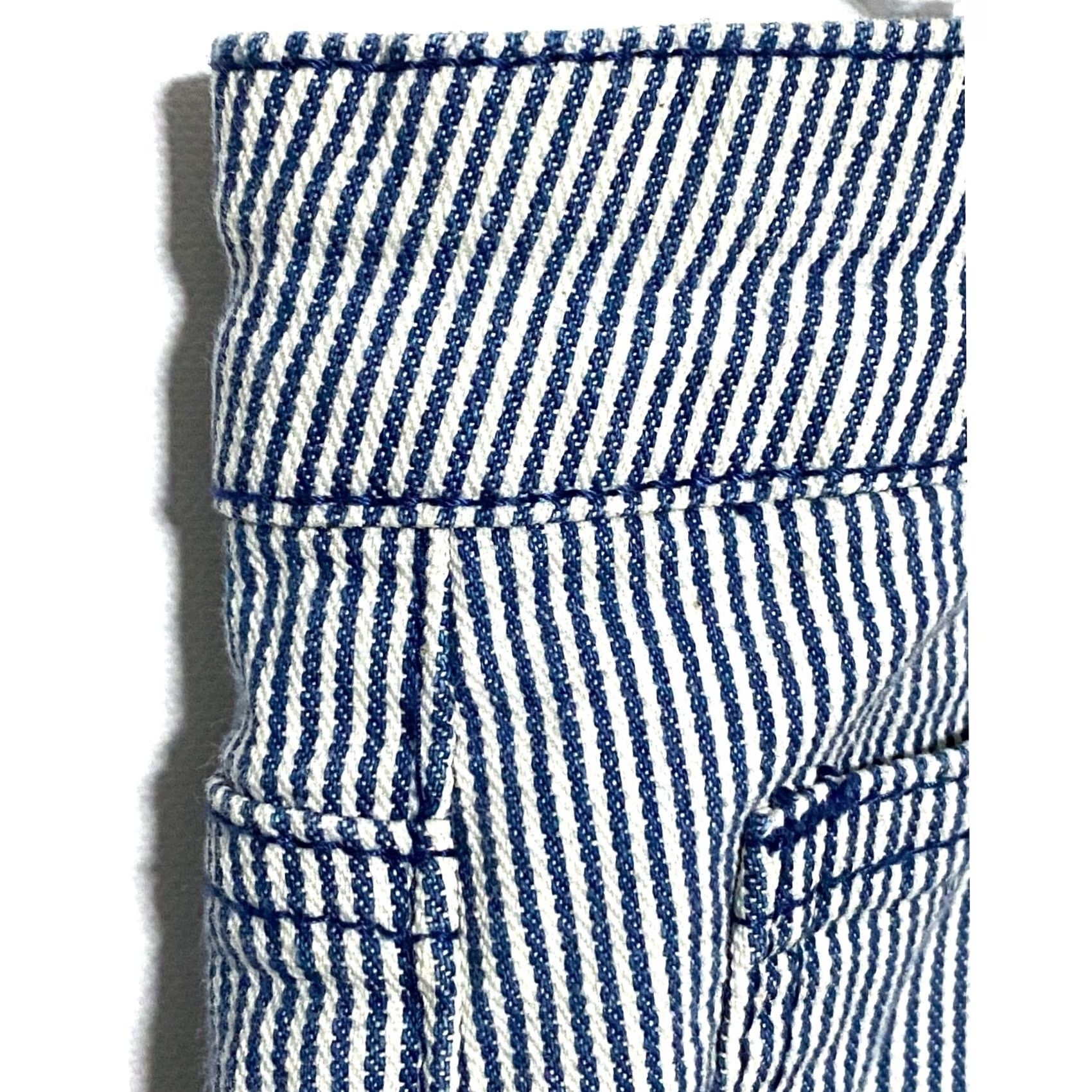 Vintage VINTAGE Crown & Ivy Blue White Striped Essential Signature Crop Jeans Womens Plus 22W Size 40" / US 18 - 3 Thumbnail