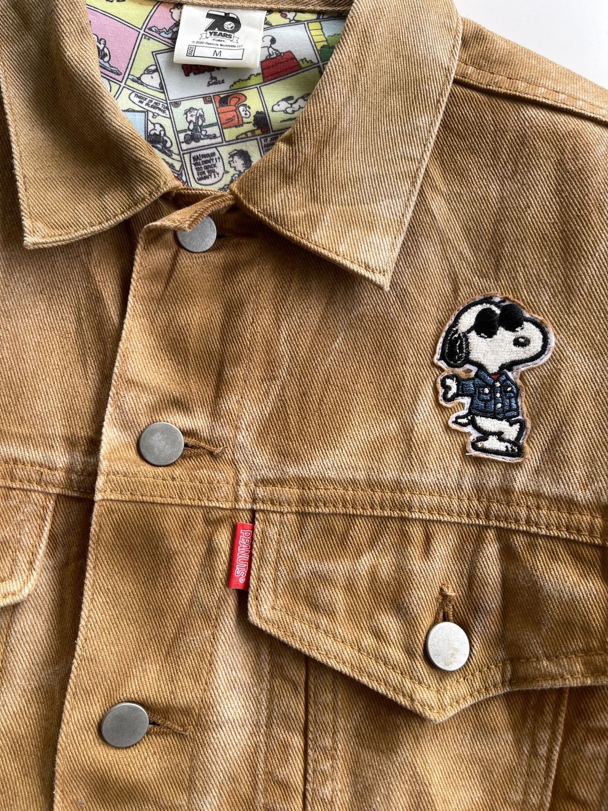Vintage 70 Years Anniversary Snoopy Acidwash Denim Jacket Size US M / EU 48-50 / 2 - 12 Thumbnail