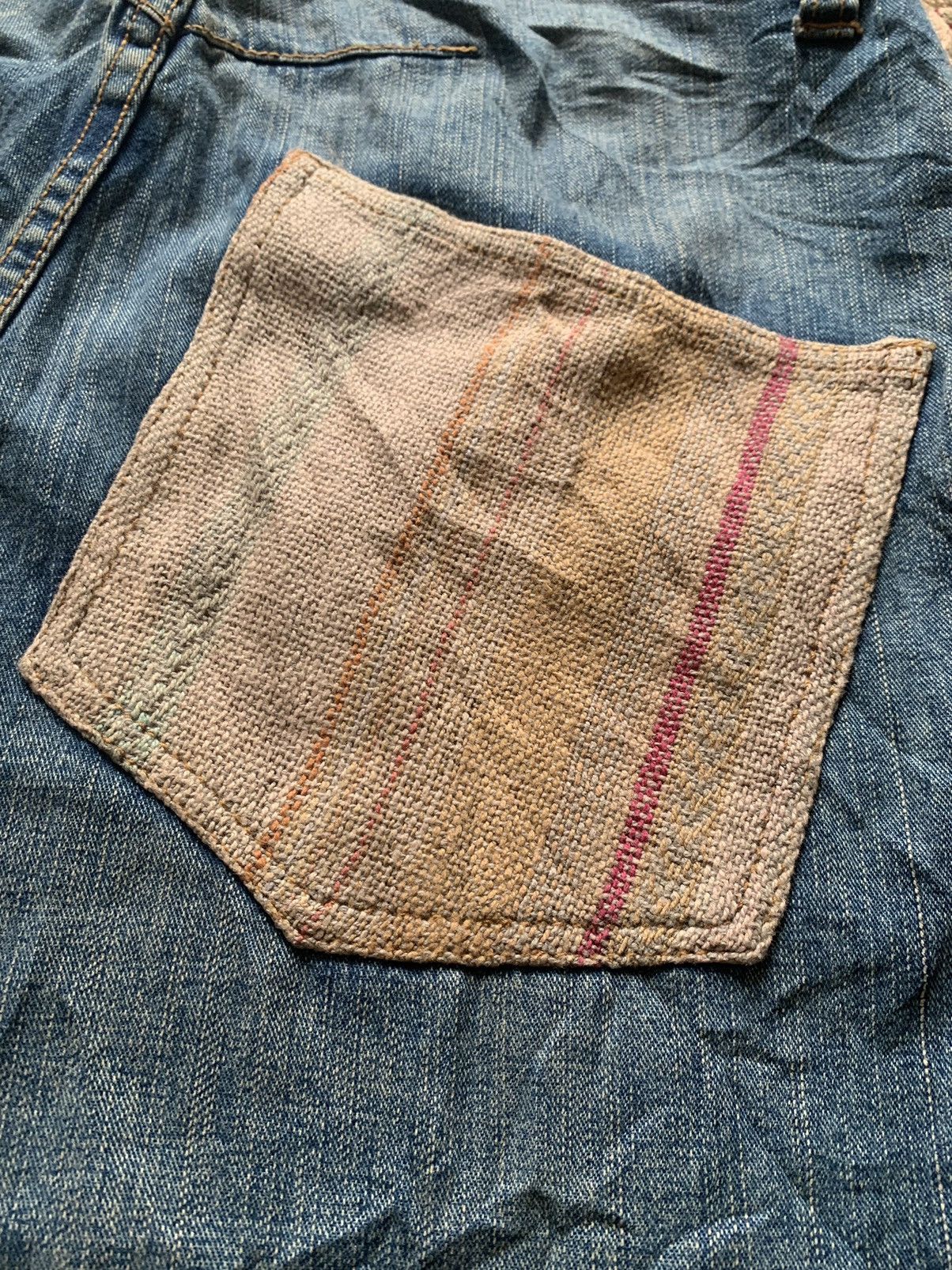Japanese Brand DISTRESSED JEANS INSPIRED KAPITAL Size US 33 - 13 Thumbnail