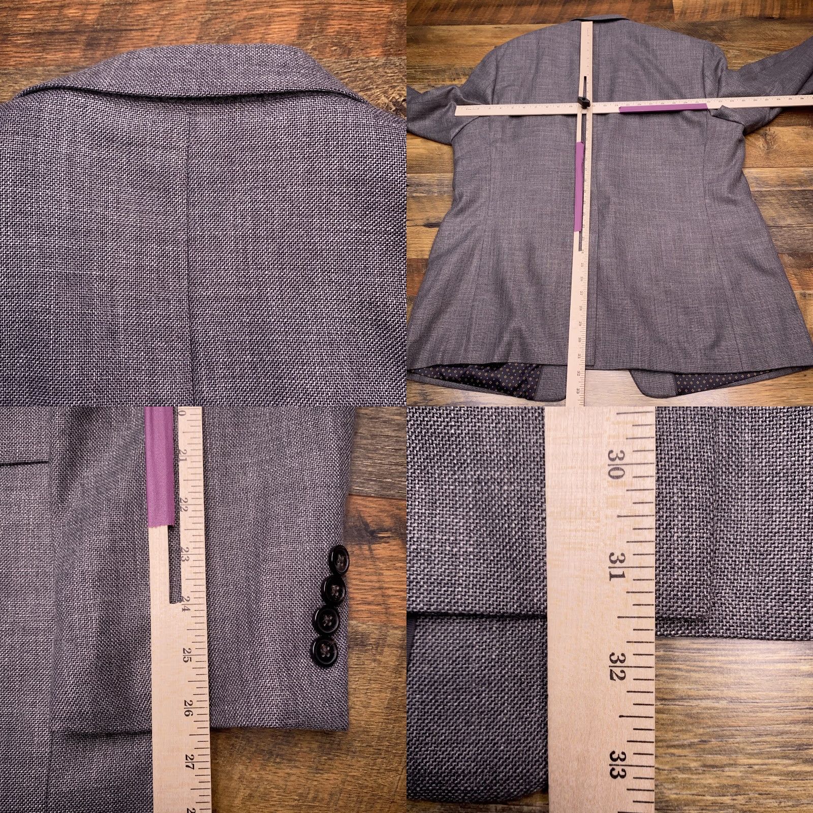 Chaps Chaps Sport Coat Mens 48L Gray Blazer Single Breasted 2-Button Jacket Long Notch Lapel Casual Formal Business Size 48R - 8 Thumbnail