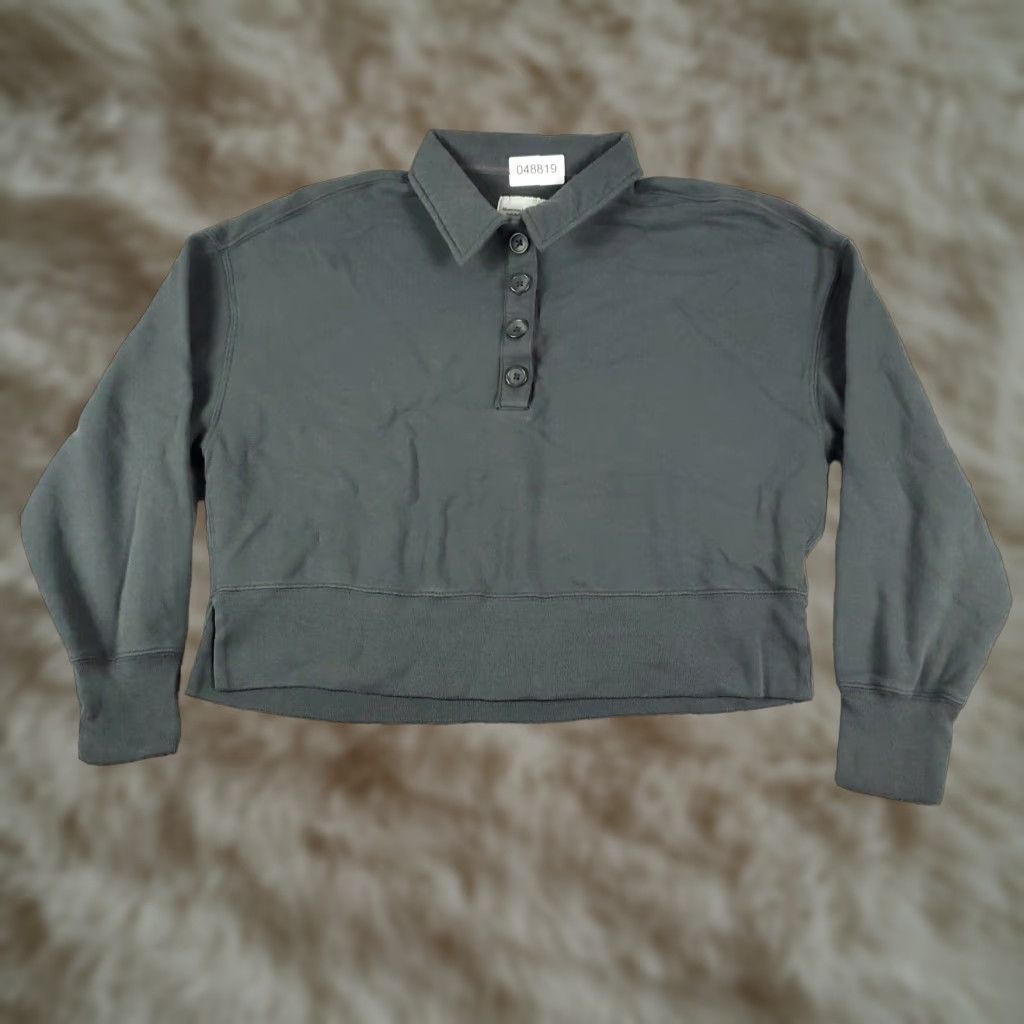 Abercrombie & Fitch Abercrombie & Fitch Women's Long Sleeve Sweatshirt Gray Small Pullover Cotton Blend Size M / US 6-8 / IT 42-44 - 1 Thumbnail