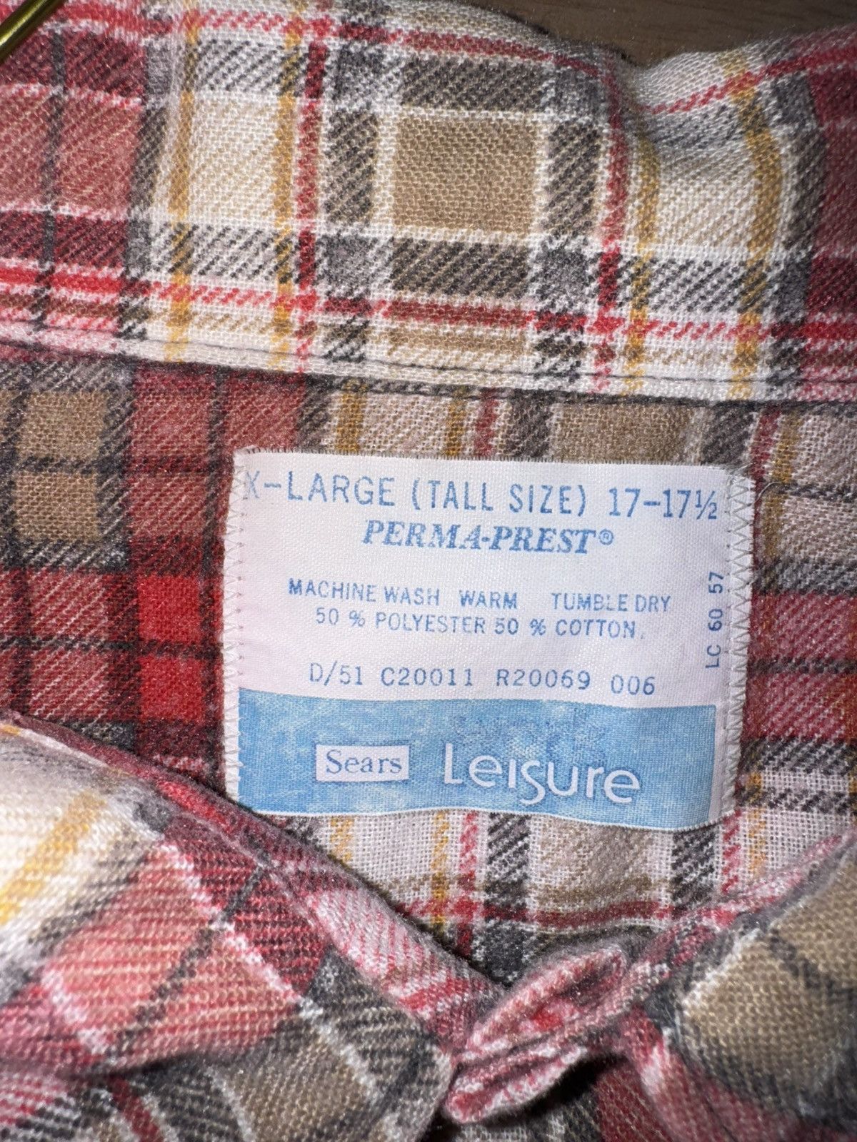 Vintage VINTAGE 70s SEARS THRASHED FADED FLANNEL Size US XL / EU 56 / 4 - 3 Thumbnail