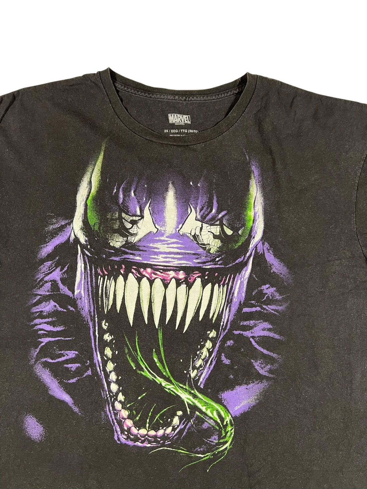 Marvel Comics Y2K Era Faded Black Venom T-Shirt Size US XXL / EU 58 / 5 - 9 Thumbnail