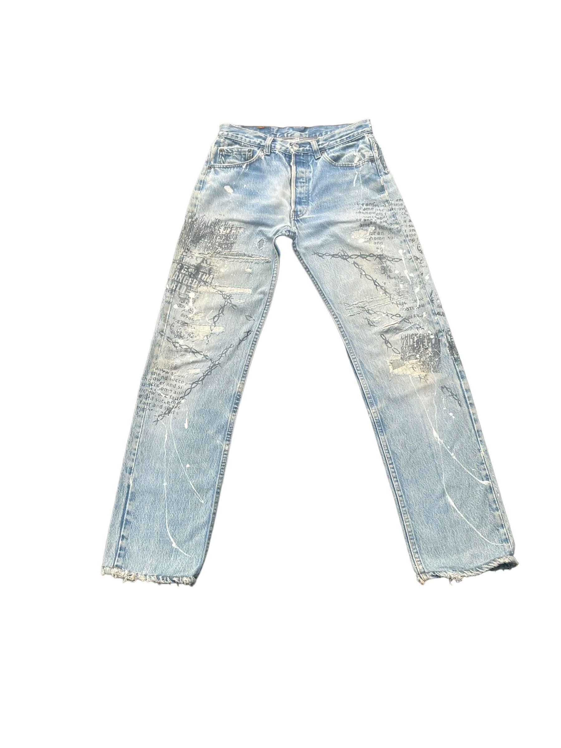 Levi's Vintage 80's Levis 501 e Distresed Size US 29 - 1 Thumbnail