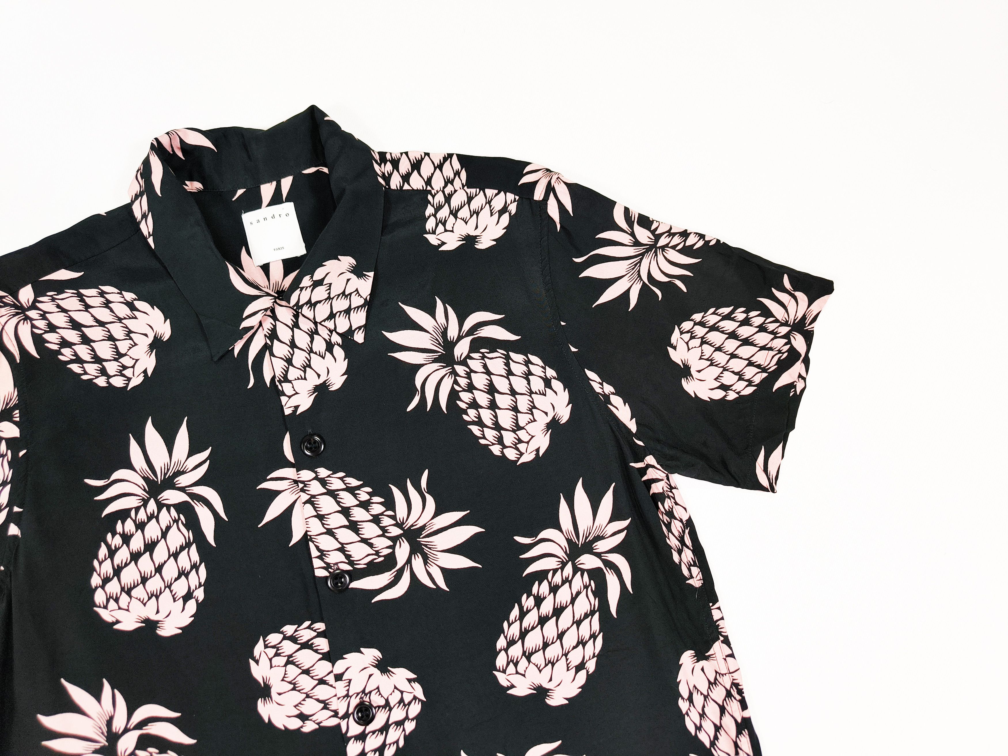 Sandro Sandro Paris Black Pink Pineapple Print Shirt Size S Size US S / EU 44-46 / 1 - 2 Thumbnail