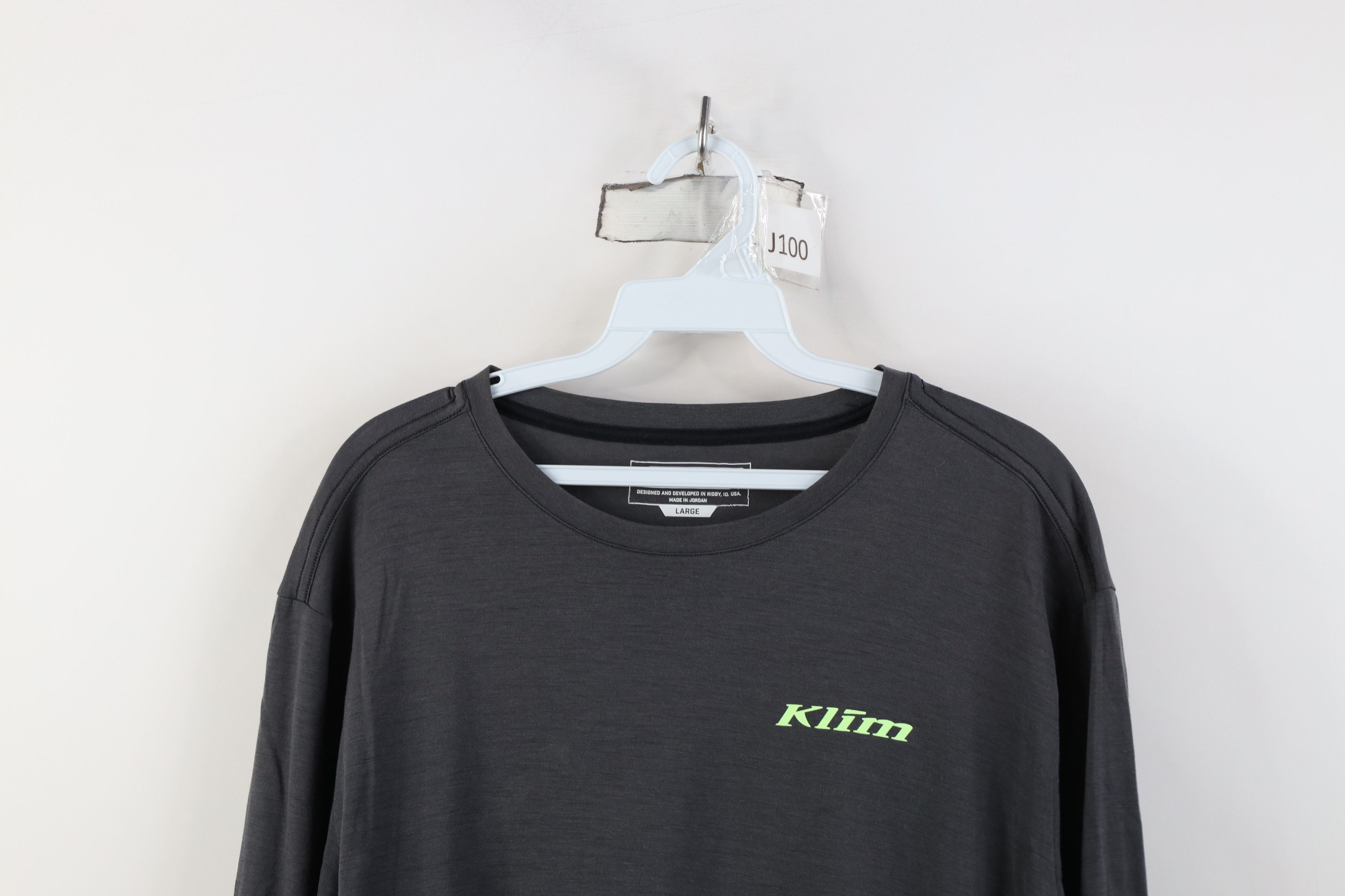 Vintage Klim Racing Teton Merino Wool Knit Long Sleeve T-Shirt Gray Size US L / EU 52-54 / 3 - 2 Thumbnail