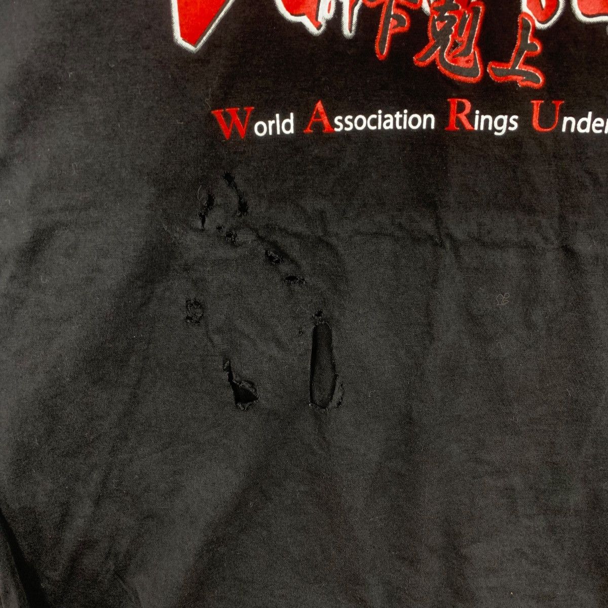 Vintage Vintage WARU World Underground Rings Fighter Trashed Tee Size US XL / EU 56 / 4 - 7 Thumbnail