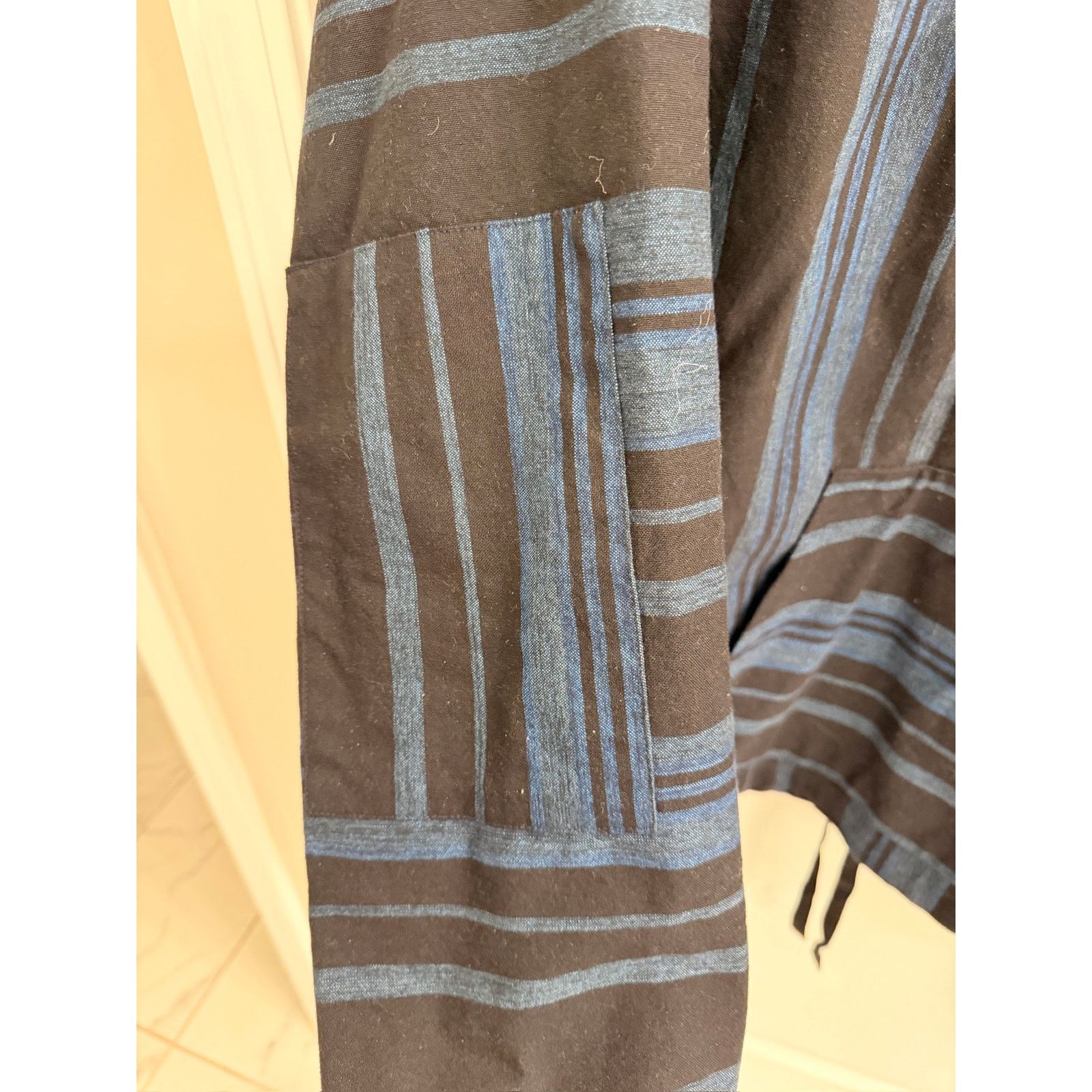 J.Crew Wallace & Barnes JCrew Baja Hood Blue Stripe Toggle Pullover Size US XL / EU 56 / 4 - 4 Thumbnail