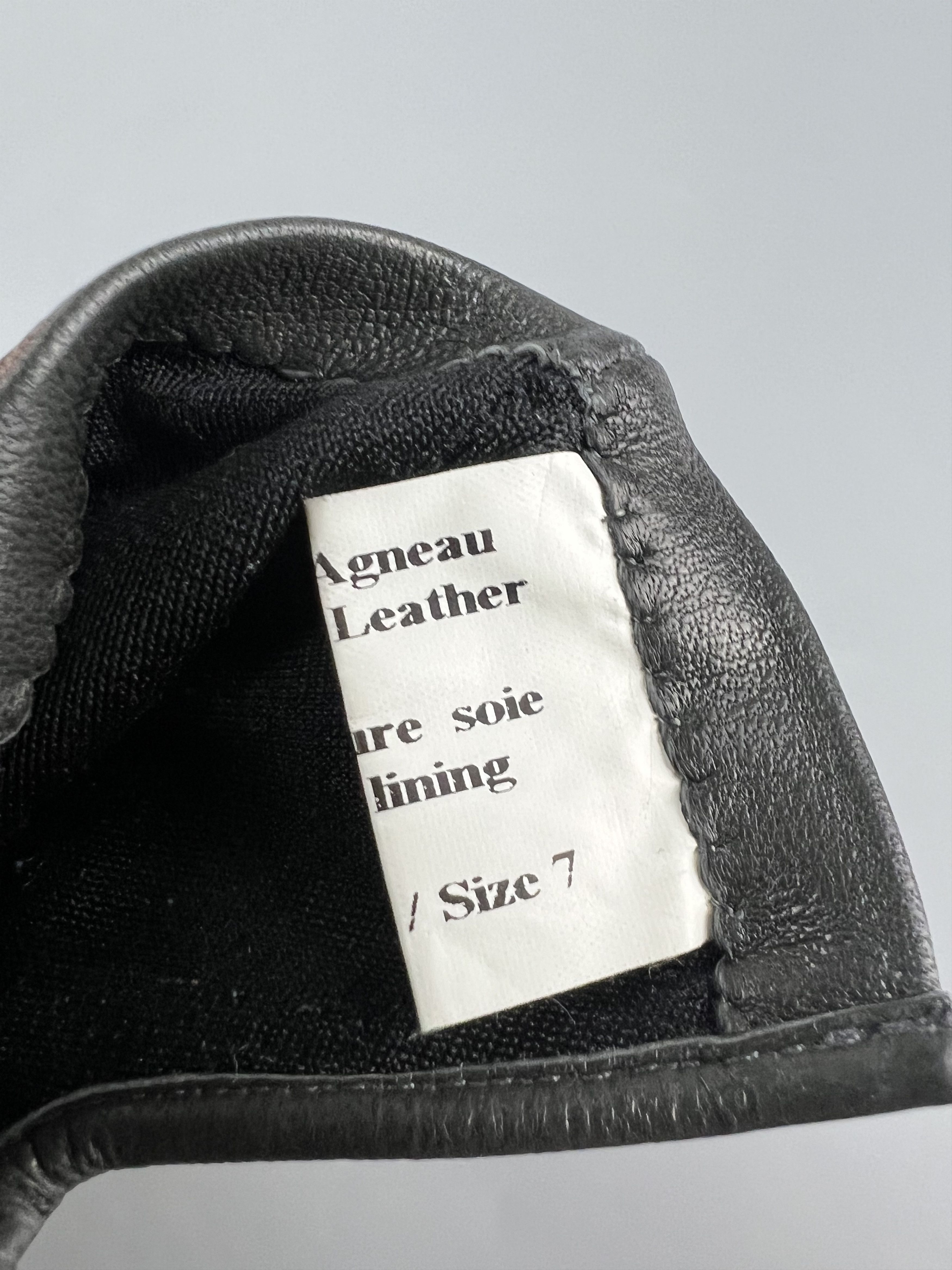 Designer × Genuine Leather × SikSilk Georges Morand Paris Lamb Leather Gloves Silk Lined Size 7 Size ONE SIZE - 6 Thumbnail