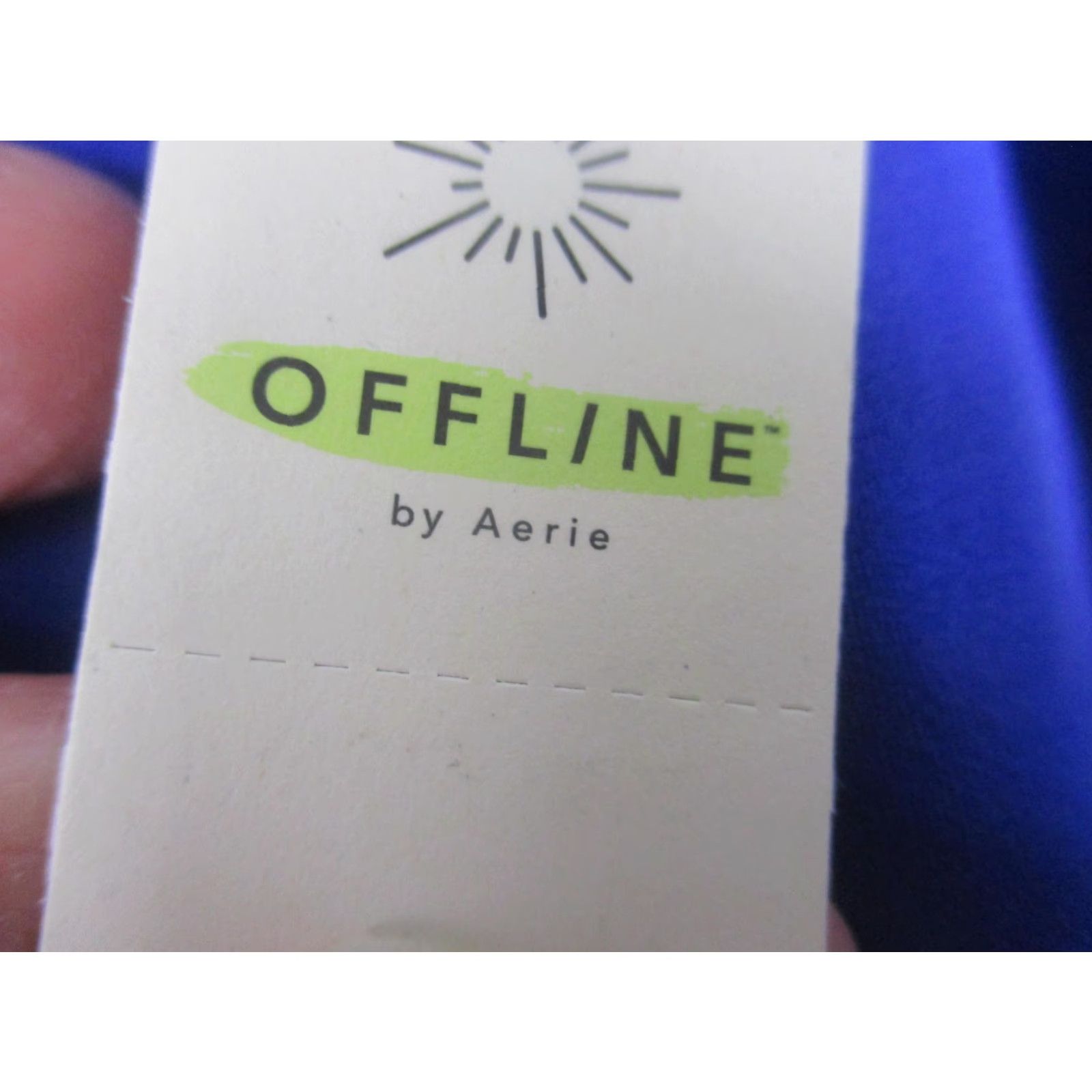 Vintage OFFLINE By Aerie Sports Bra Womens Large Blue Real Me Jersey Stretch Workout Size L / US 10 / IT 46 - 4 Thumbnail