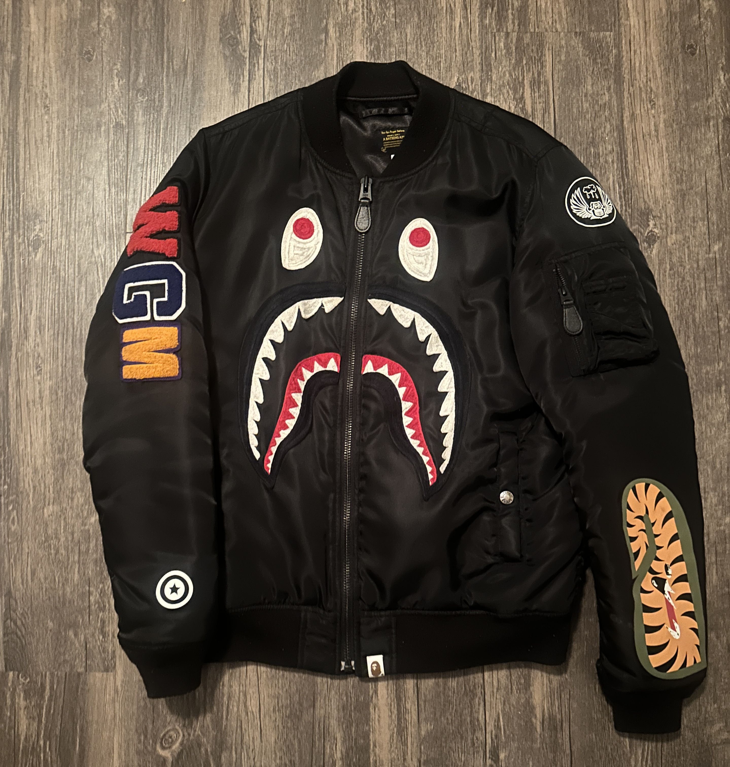 Bape Shark MA-1 Jacket | Grailed