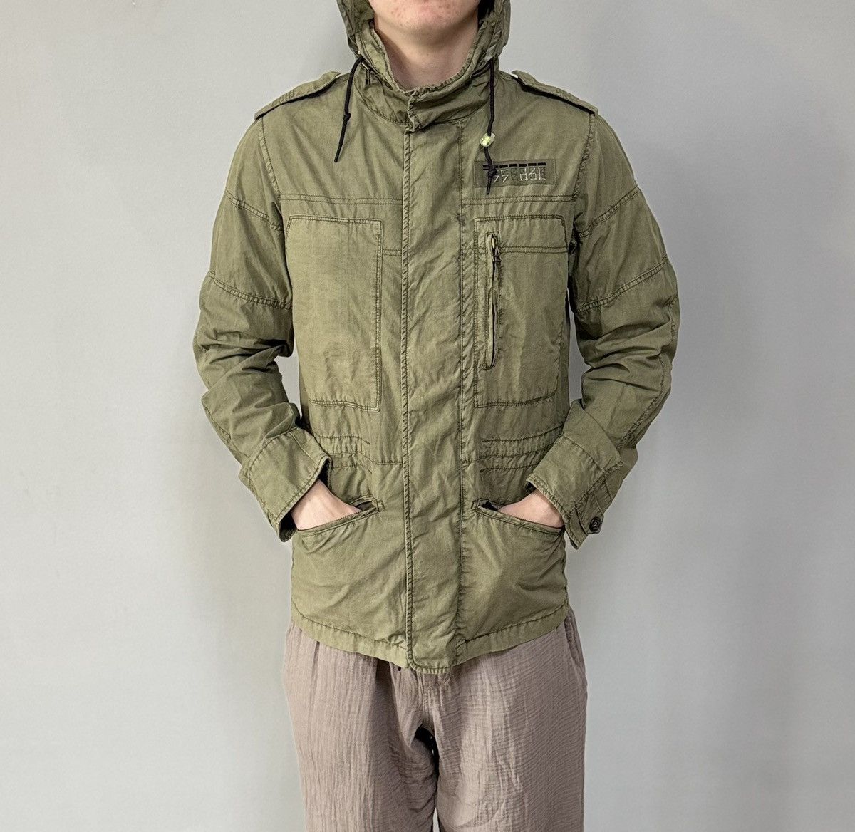 Diesel Rare Archive Diesel Olive Green Rider Bomber Jacket y2k 90s 