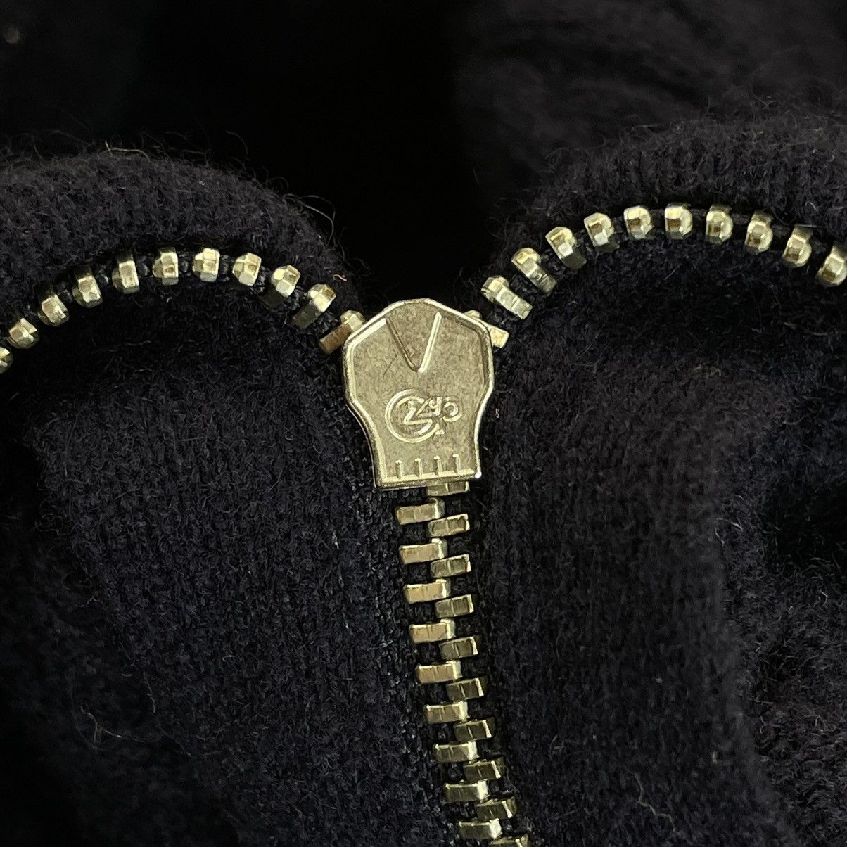 Designer × Dolce & Gabbana Dolce & Gabbana Ribbed Knit Cashmere Navy Zip Sweater Size M / US 6-8 / IT 42-44 - 17 Thumbnail