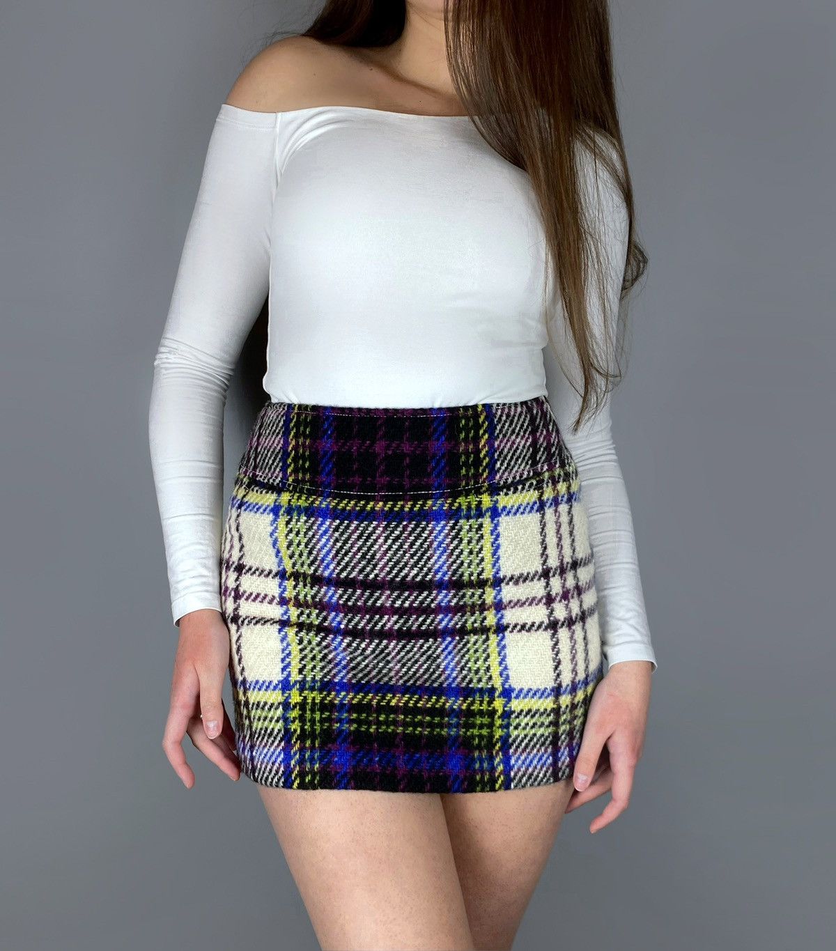 Burberry Vintage Burberry Nova Check Plaid Tweed Skirt UK 10 US 8 Size 28" / US 6 / IT 42 - 6 Thumbnail