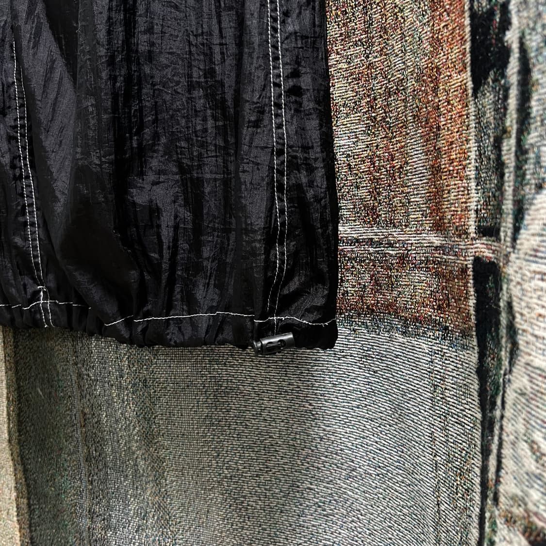 Other motelrocks Masao Maxi Skirt In Parachute Stitch Black Size 31" - 5 Thumbnail
