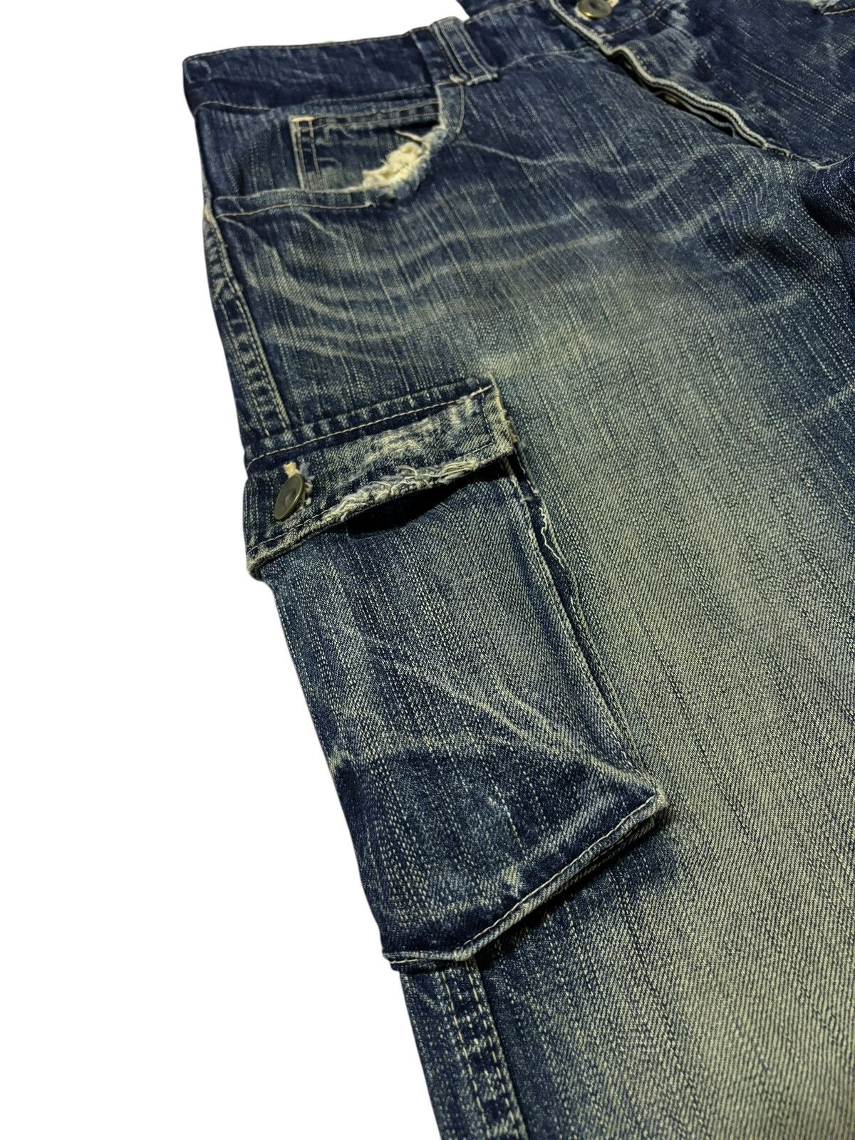 Johnbull Vtg John Bull Japan Whisker Faded Distressed Jeans Size US 28 / EU 44 - 5 Thumbnail