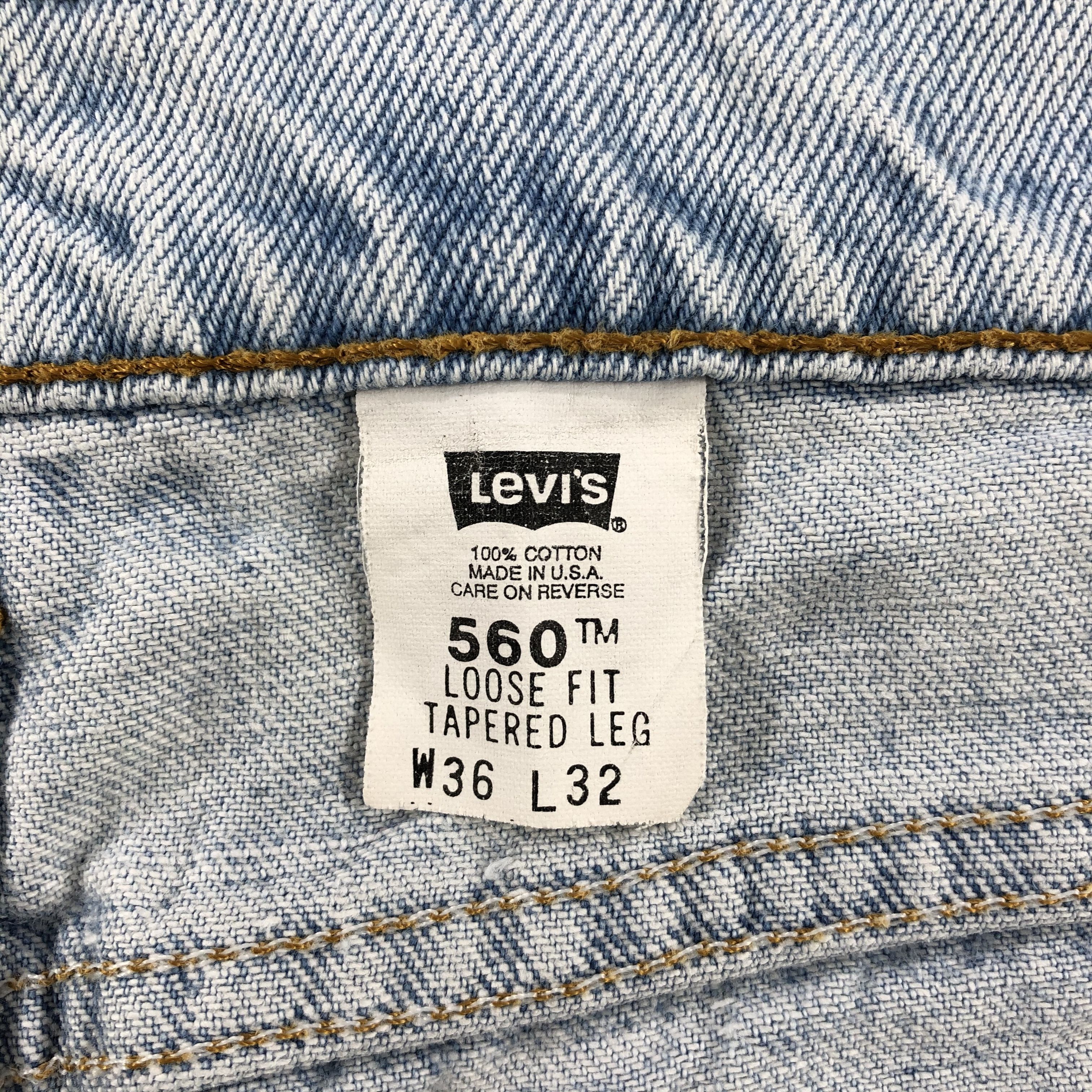 Levi's × Vintage 90s Vintage Light Wash Levis 560 Jeans-JM1759 Size US 36 / EU 52 - 9 Thumbnail