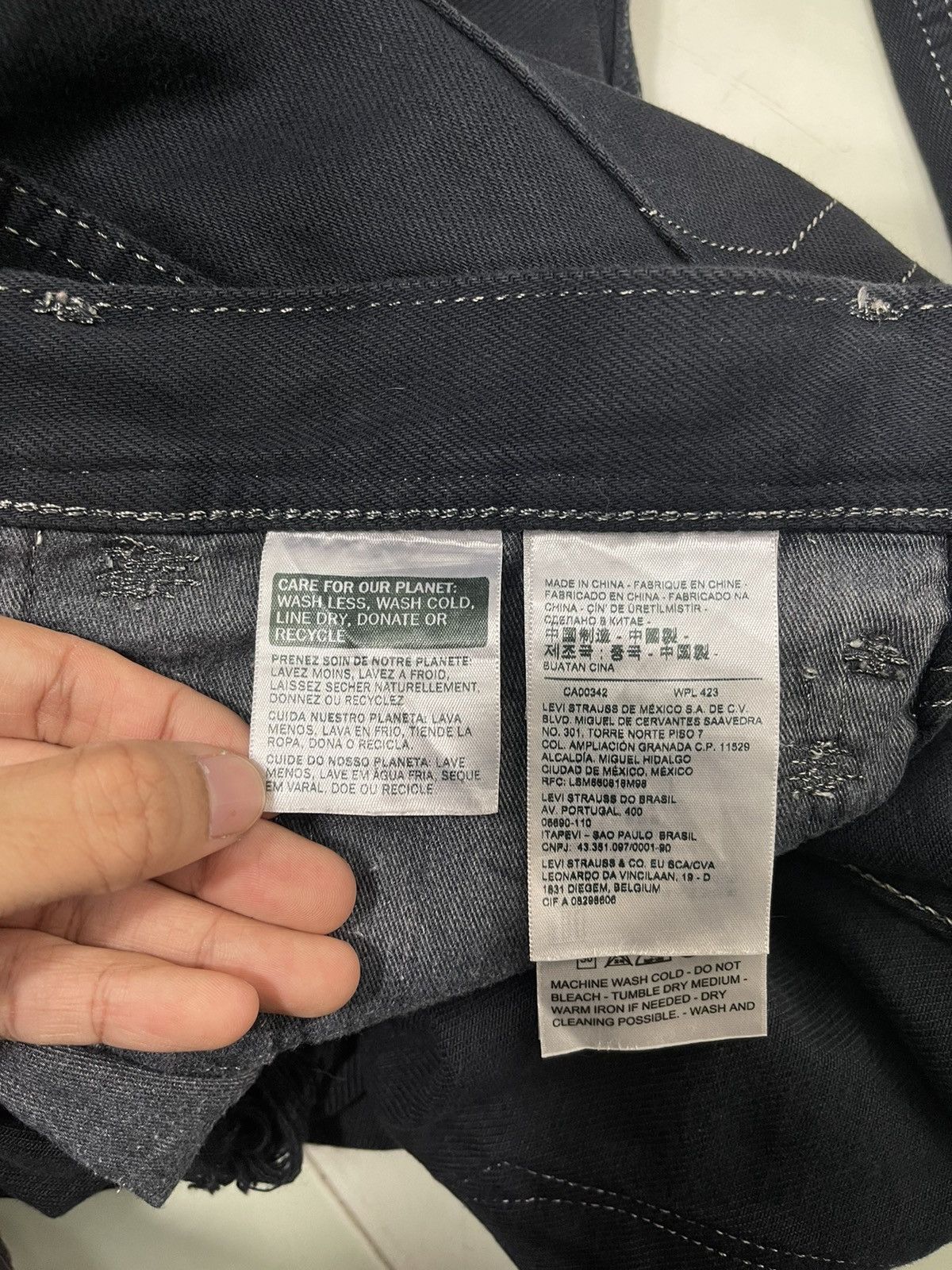 Levi's × Vintage LEVIS RED BLACK DENIM JEANS Size US 38 / EU 54 - 17 Thumbnail