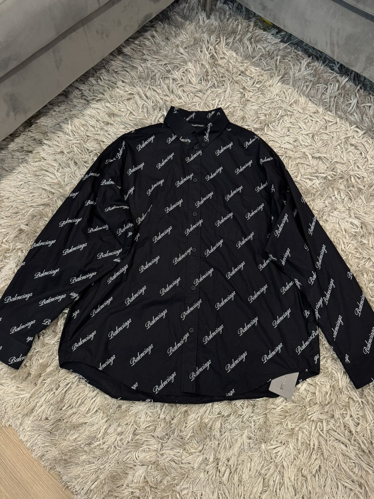 Balenciaga Balenciaga Script Poplin Shirt Size US L / EU 52-54 / 3 - 2 Thumbnail