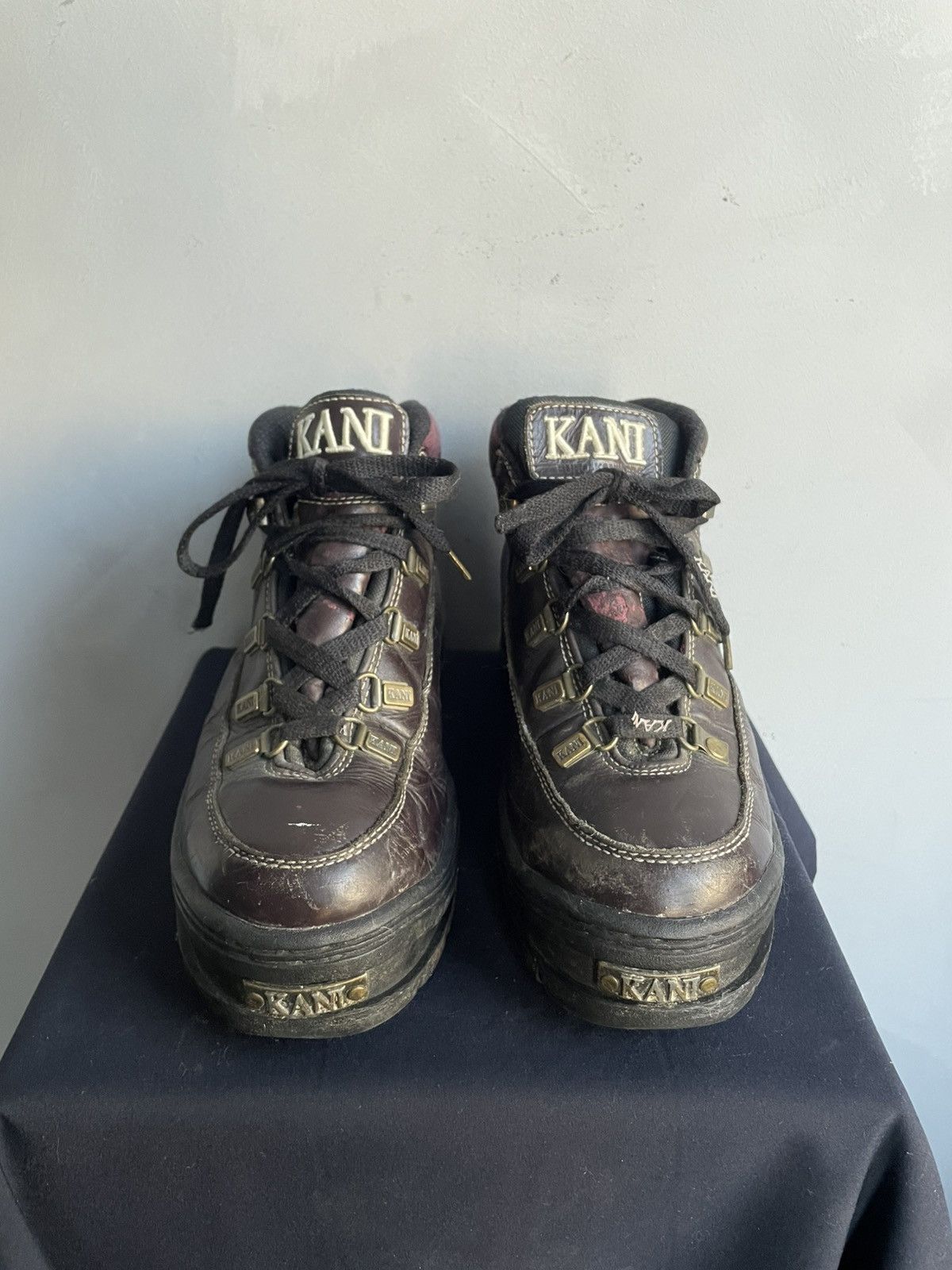Karl Kani Karl Kani retro platform boots burgundy vintage skater y2k Size US 10 / EU 43 - 4 Thumbnail