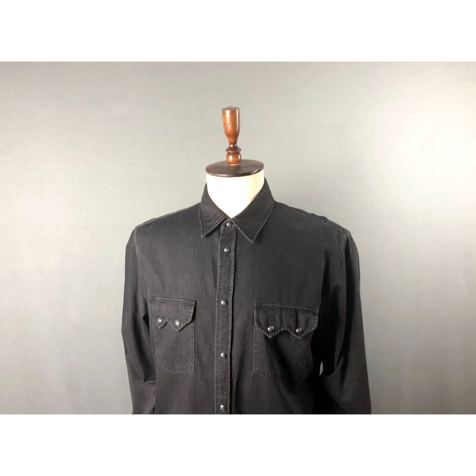 The Kooples The Kooples Pearl Snap Shirt Cotton Men L Black Size US L / EU 52-54 / 3 - 4 Thumbnail
