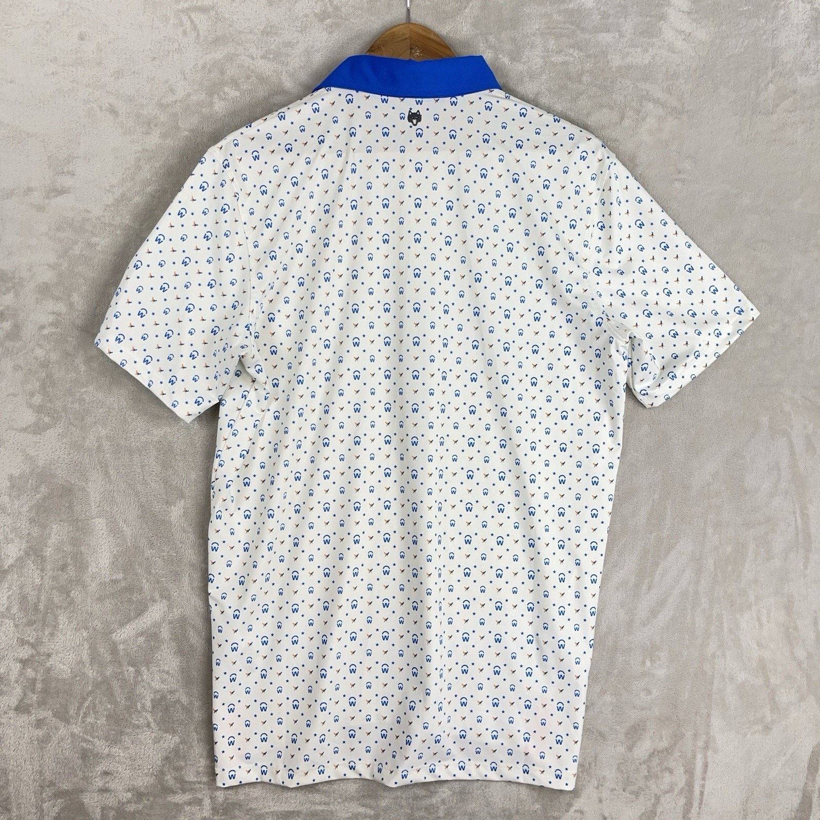 Other Greyson Golf Polo Mens Medium White Blue Workday AOP Size US M / EU 48-50 / 2 - 4 Thumbnail