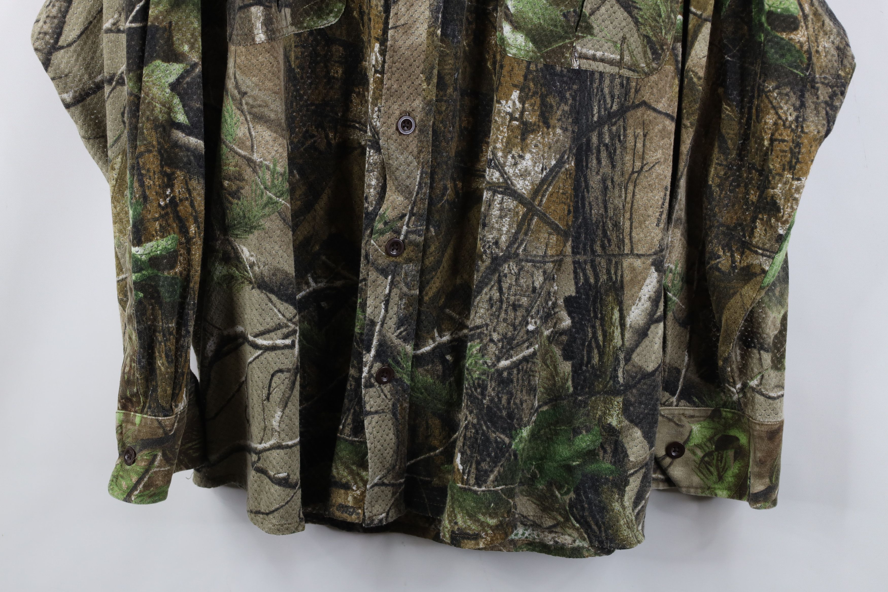 Cabelas Vintage 90s Y2K Cabelas Mesh Camouflage Hunting Button Shirt Size US XL / EU 56 / 4 - 3 Thumbnail